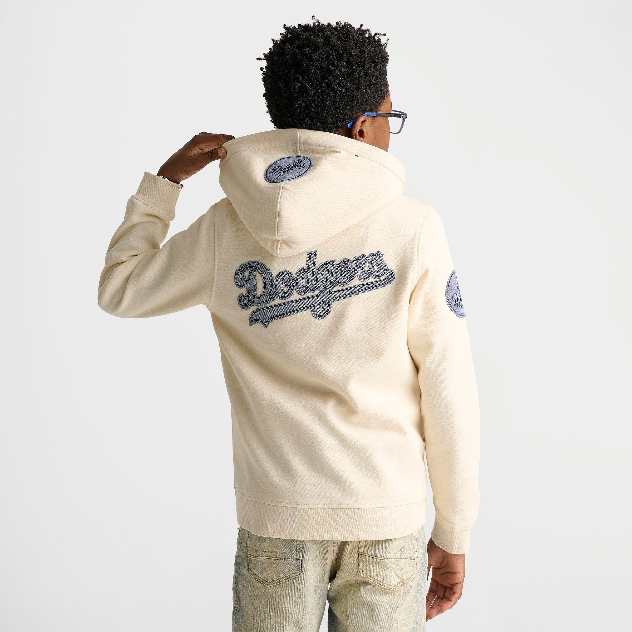 Big Kids' Pro Standard Los Angeles Dodgers MLB Denim Embroidery Pullover Hoodie