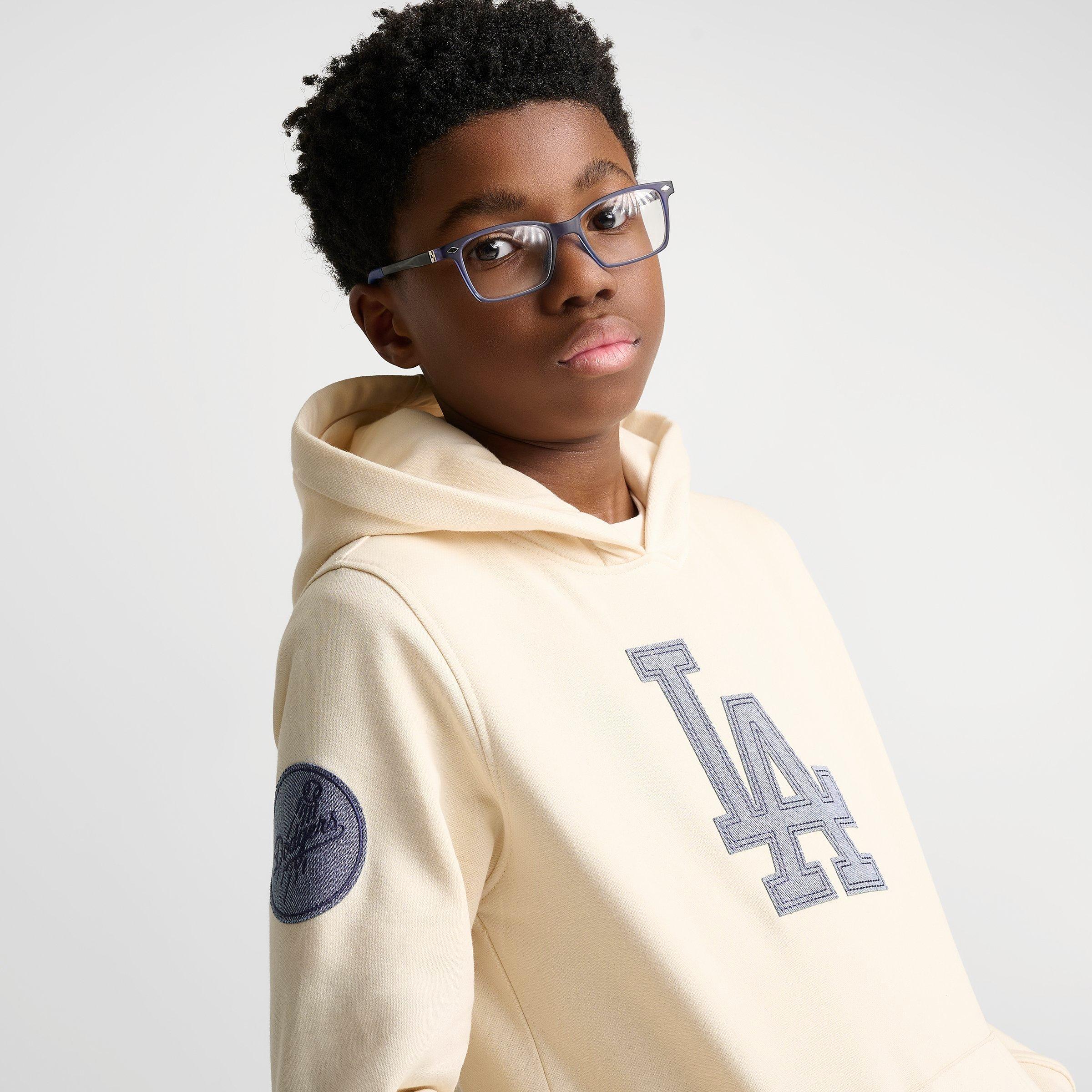 Big Kids' Pro Standard Los Angeles Dodgers MLB Denim Embroidery Pullover Hoodie