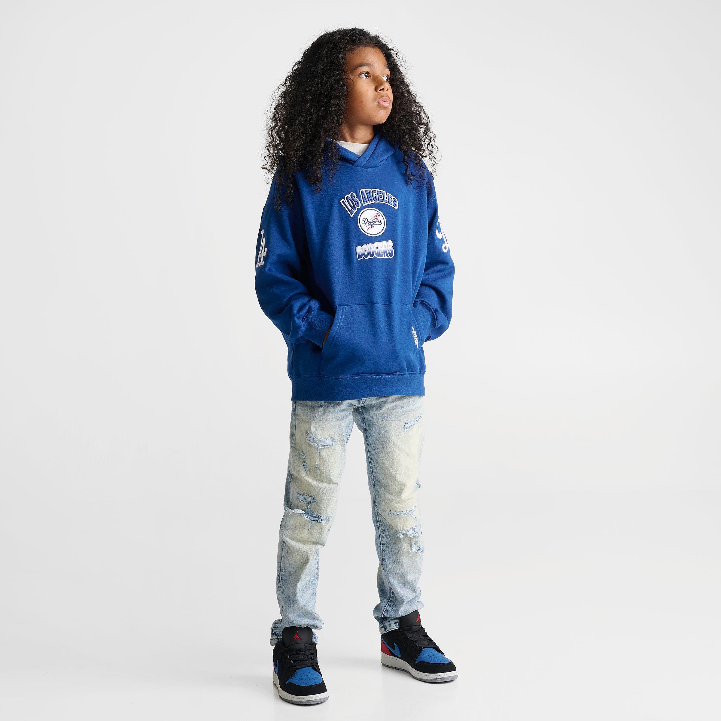Big Kids' Pro Standard Los Angeles Dodgers MLB Turn It Up Pullover Hoodie