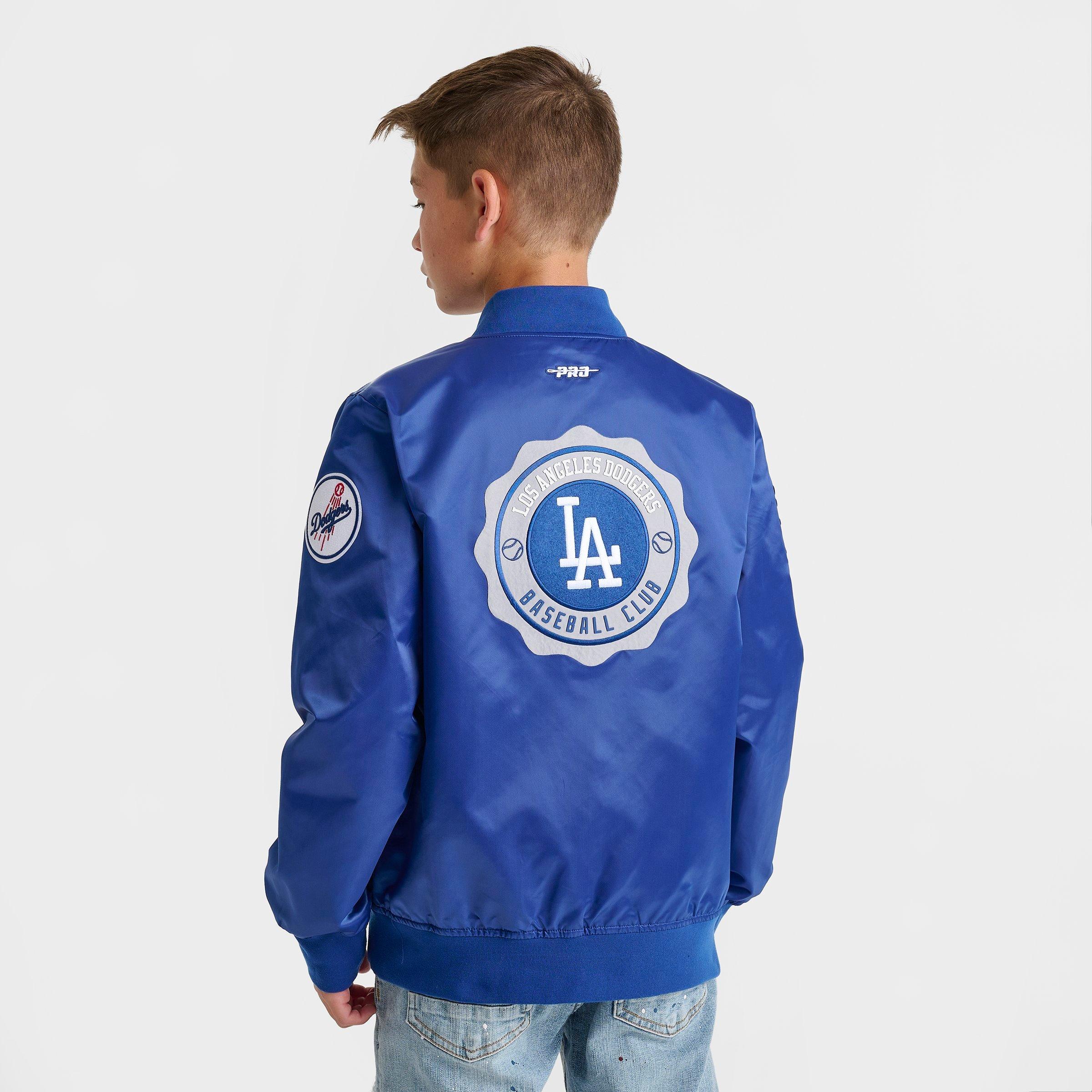 Big Kids' Pro Standard Los Angeles Dodgers MLB Emblem Satin Jacket