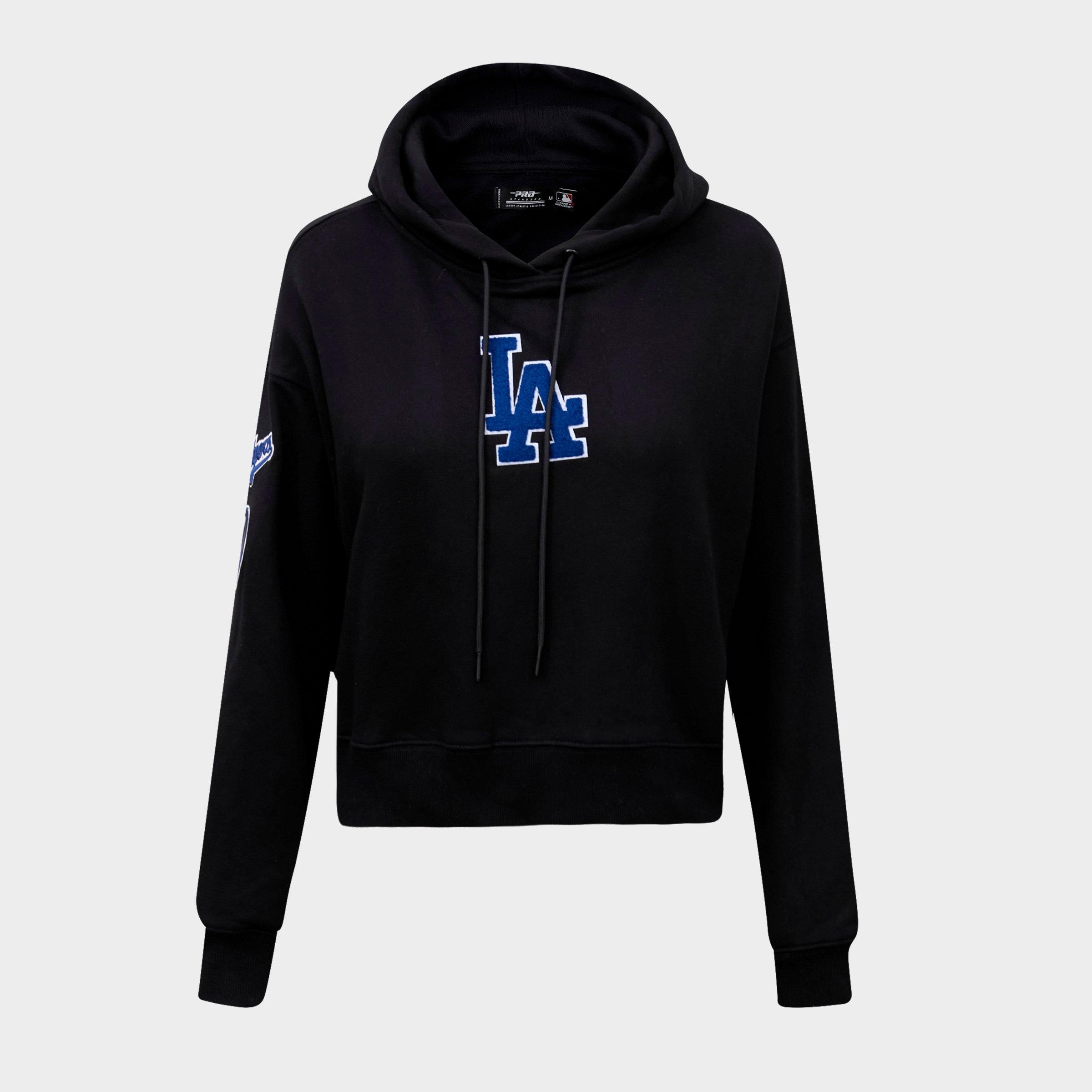 Women's Pro Standard Los Angeles Dodgers MLB Classic Fleece Cropped Pullover Hoodie
