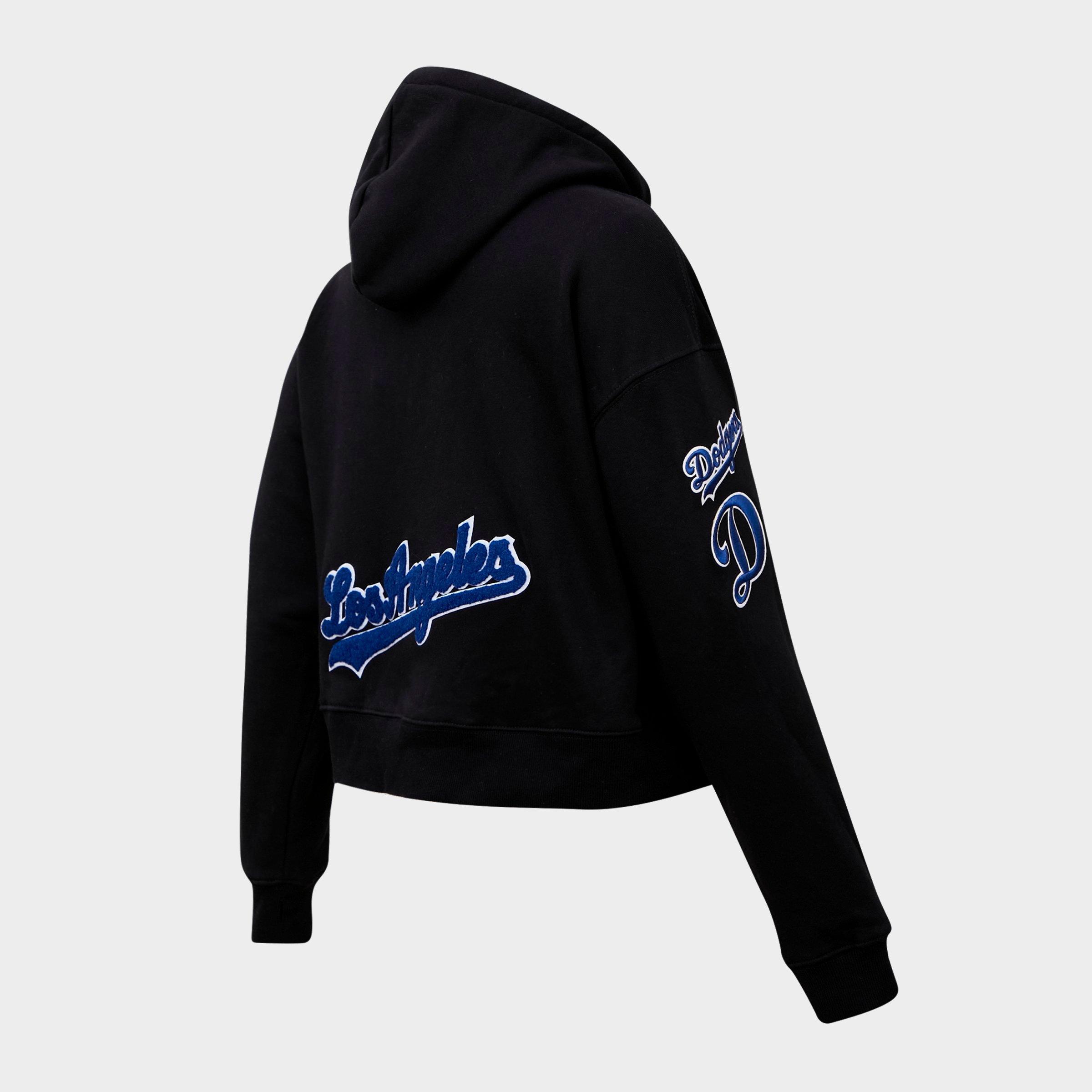 Women's Pro Standard Los Angeles Dodgers MLB Classic Fleece Cropped Pullover Hoodie