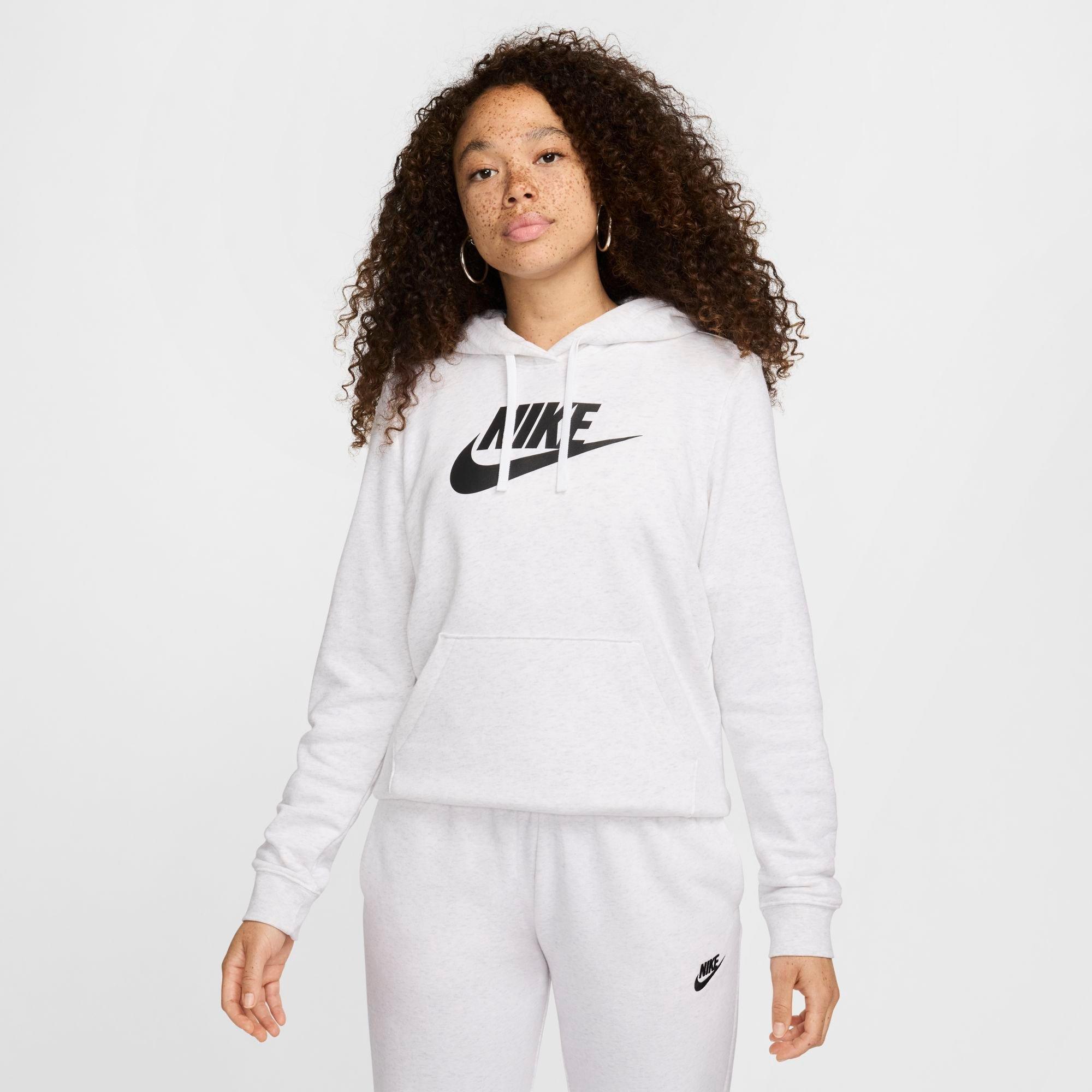Women's Nike Sportswear Logo Club Fleece Pullover Hoodie | JD Sports