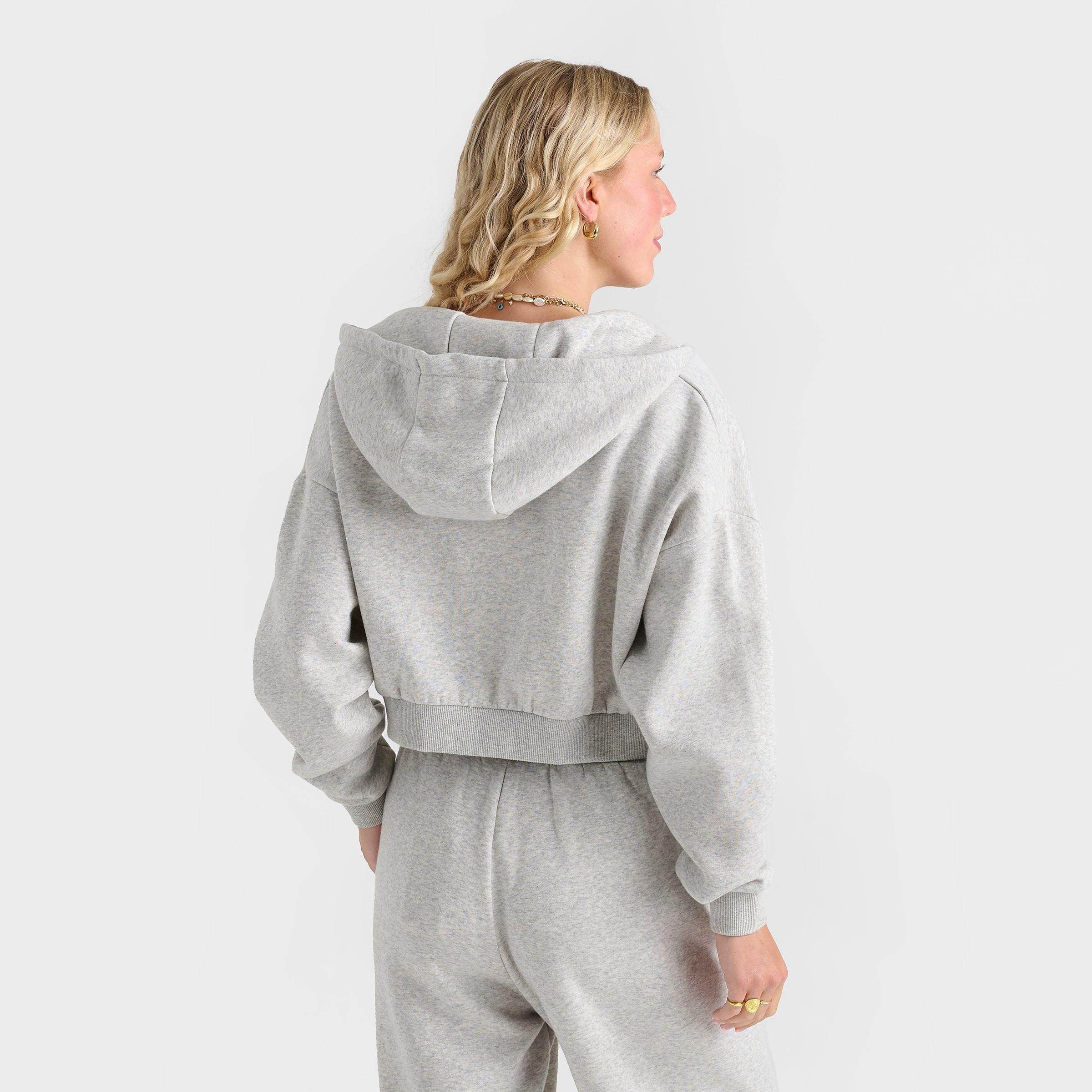 Women's DAILYSZN Fleece Cropped Full-Zip Hoodie
