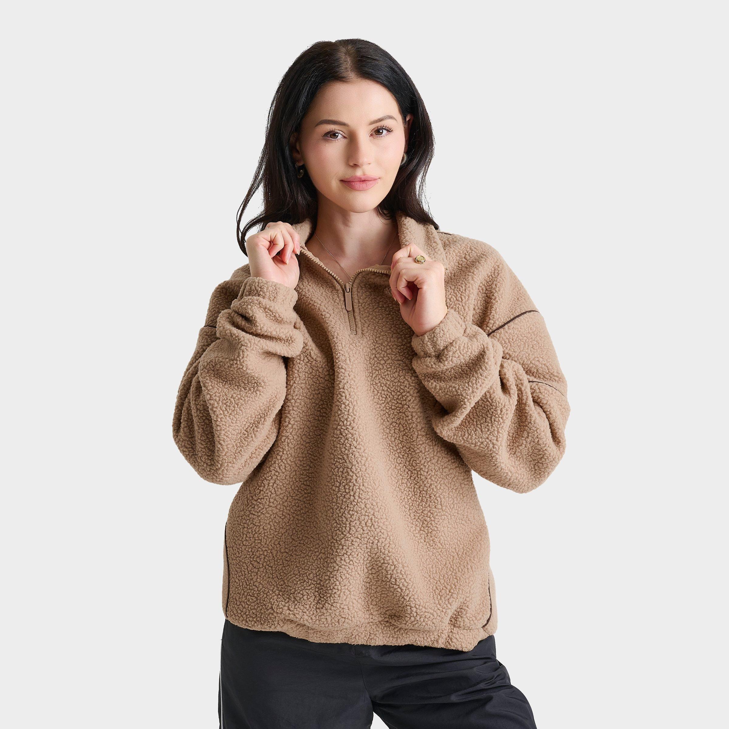 Women's DAILYSZN Sherpa Quarter-Zip Sweatshirt | JD Sports