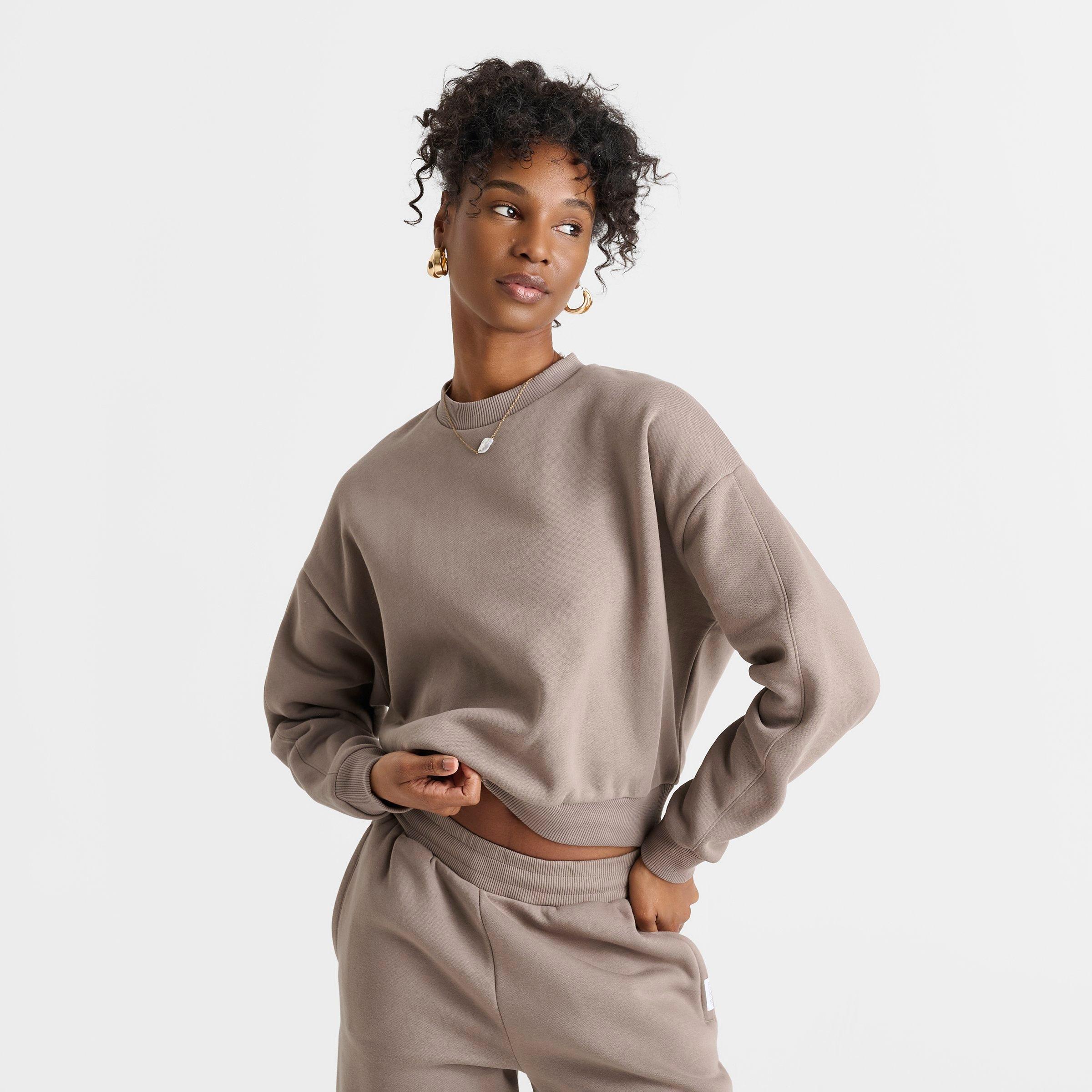 Women's DAILYSZN Boxy Fleece Crewneck Sweatshirt