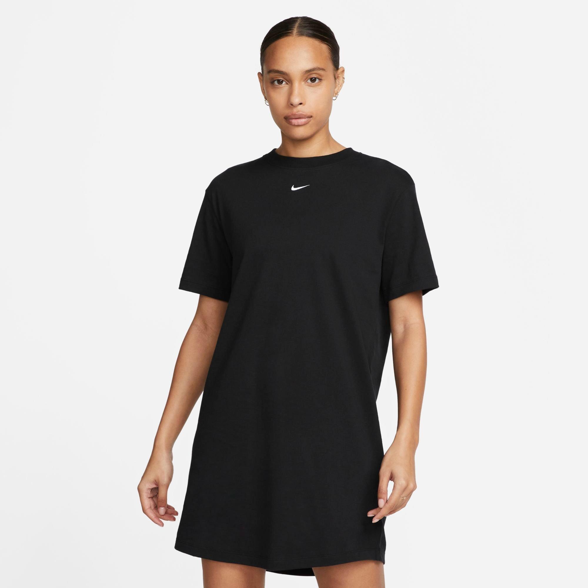 nike t shirt dress Chill Knit Oversized T-Shirt day comfort whether youre heading to brunch or lounging at home Nike Black T-Shirt Dress |