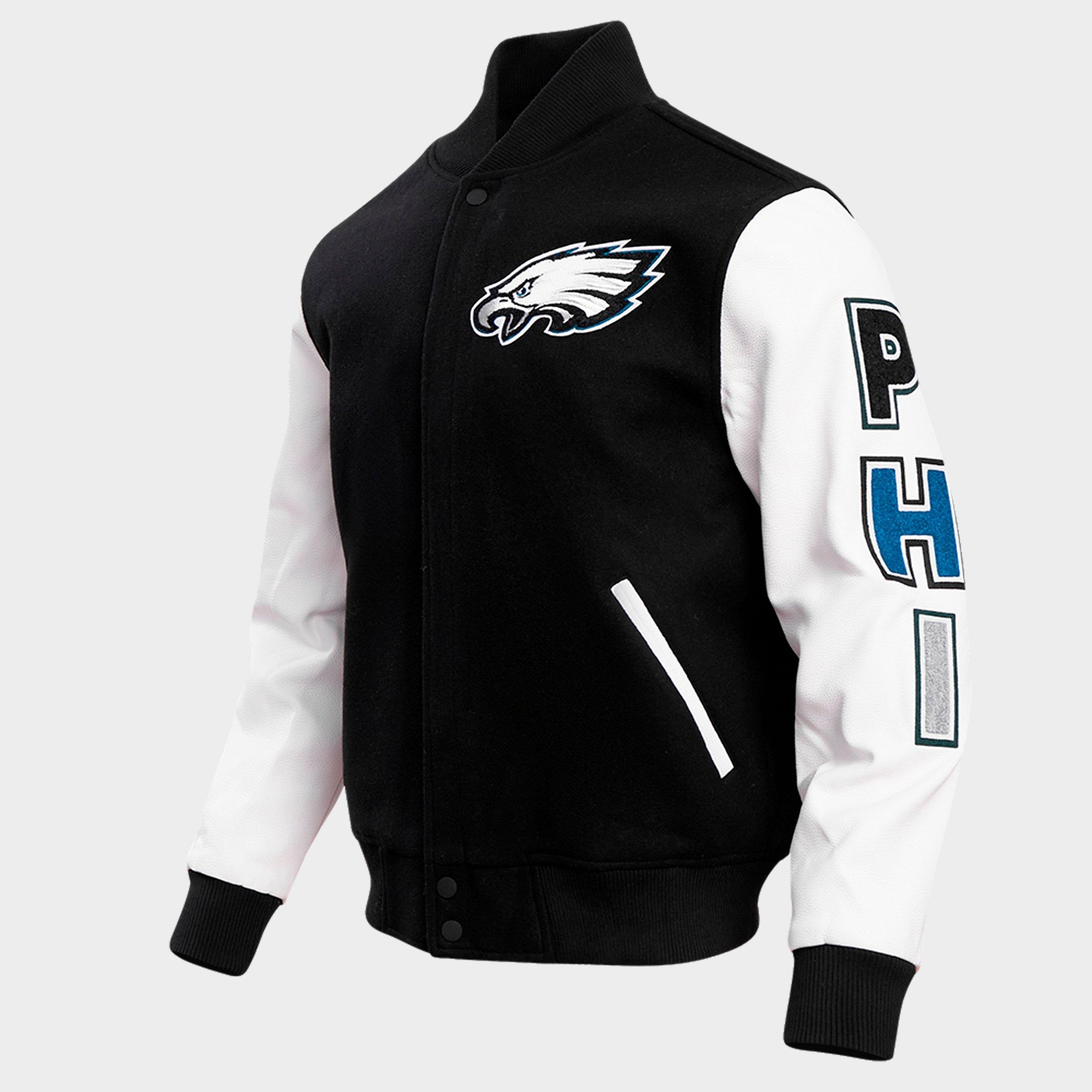Men's Pro Standard Philadelphia Eagles NFL Classic Rib Wool Varsity Jacket