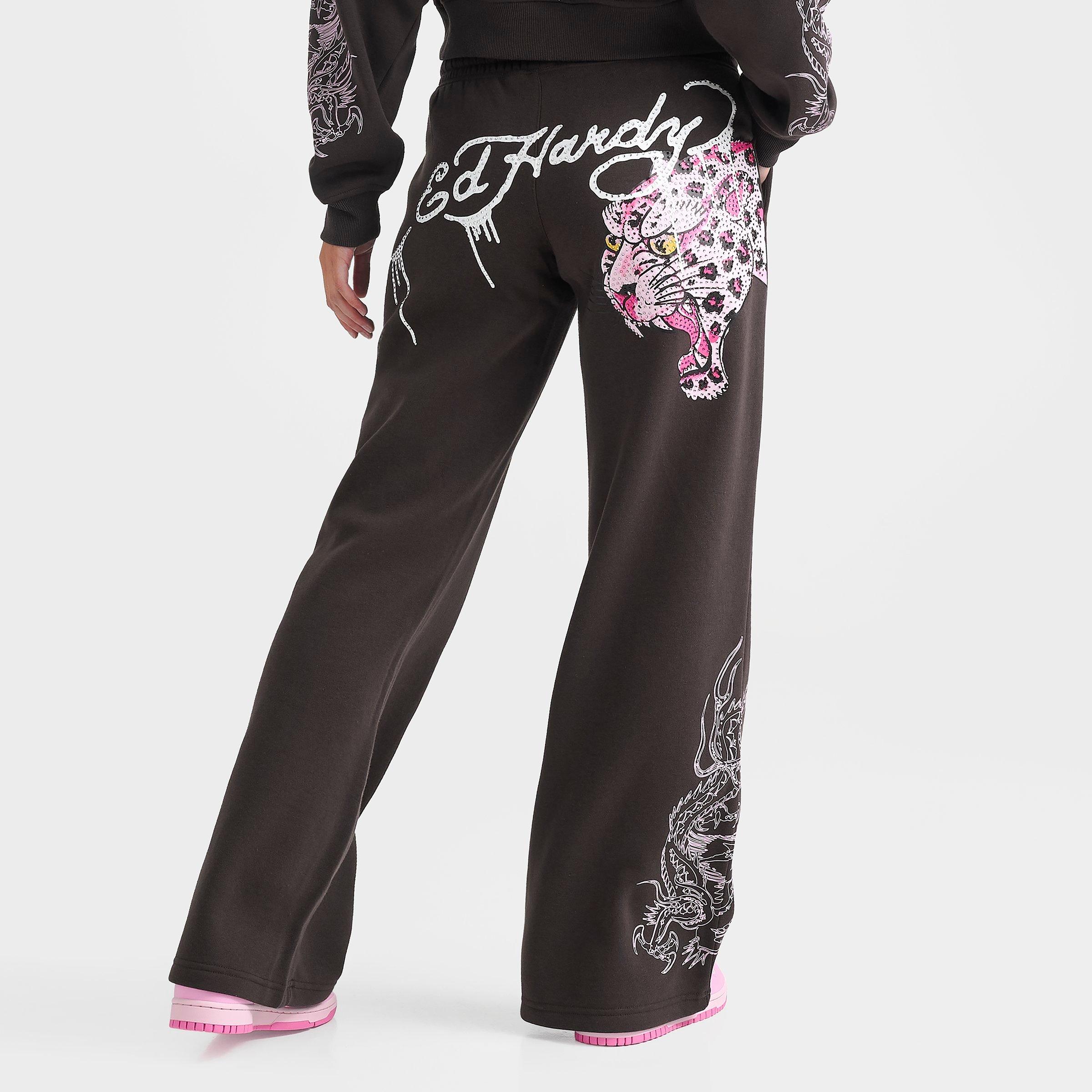 Women's Ed Hardy Leopard Rhinestone Pants