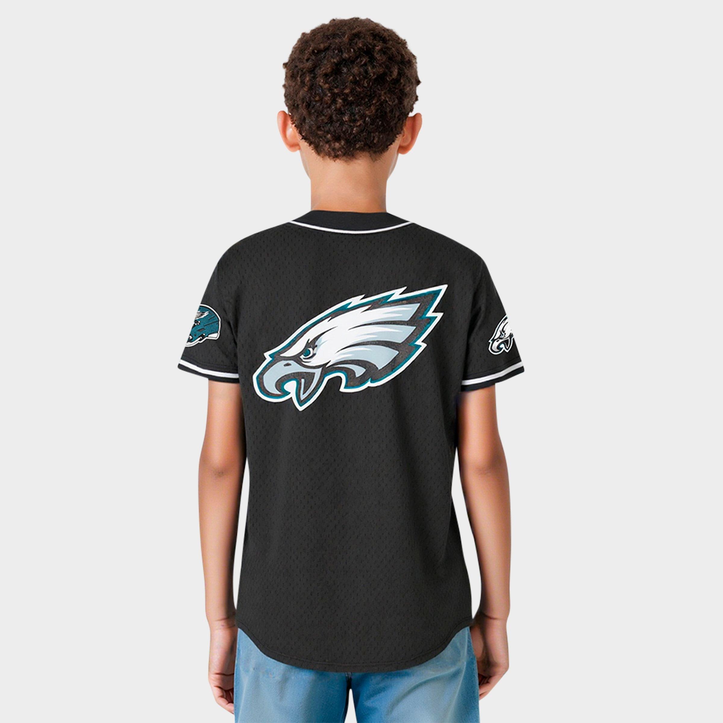 Big Kids' Pro Standard Philadelphia Eagle NFL Mesh Button Down Shirt