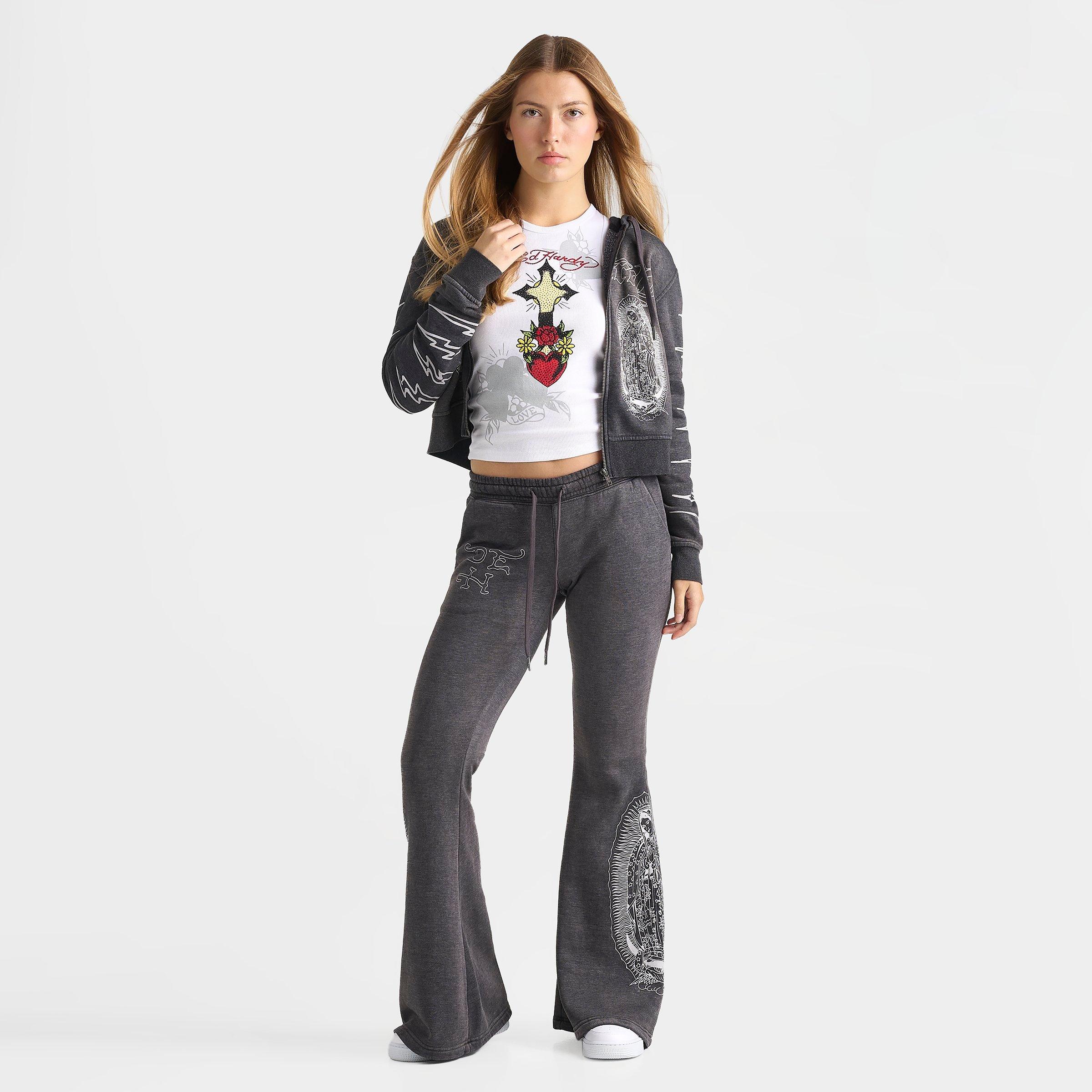 Women's Ed Hardy Mary Fleece Full-Zip Hoodie