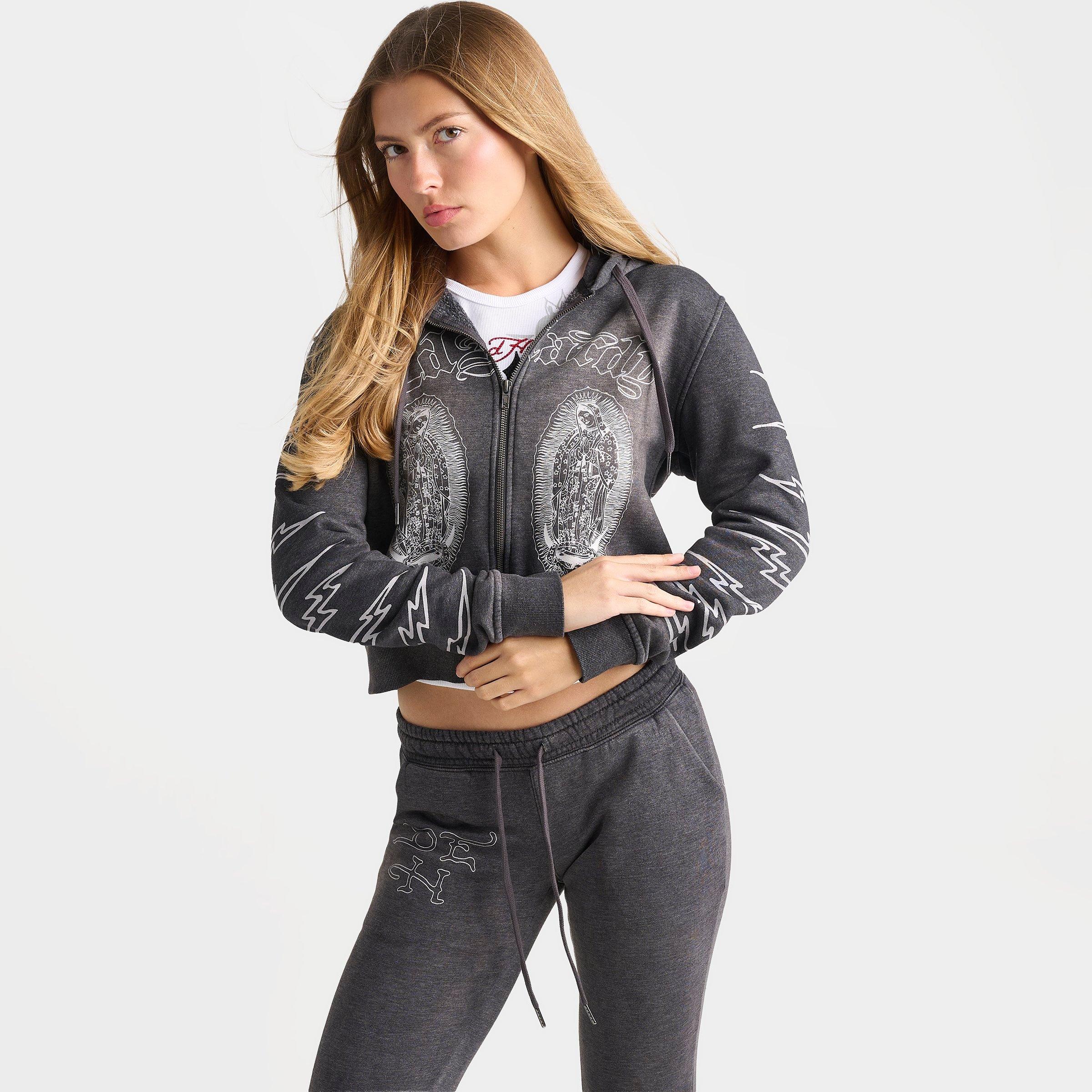 Women's Ed Hardy Mary Fleece Full-Zip Hoodie