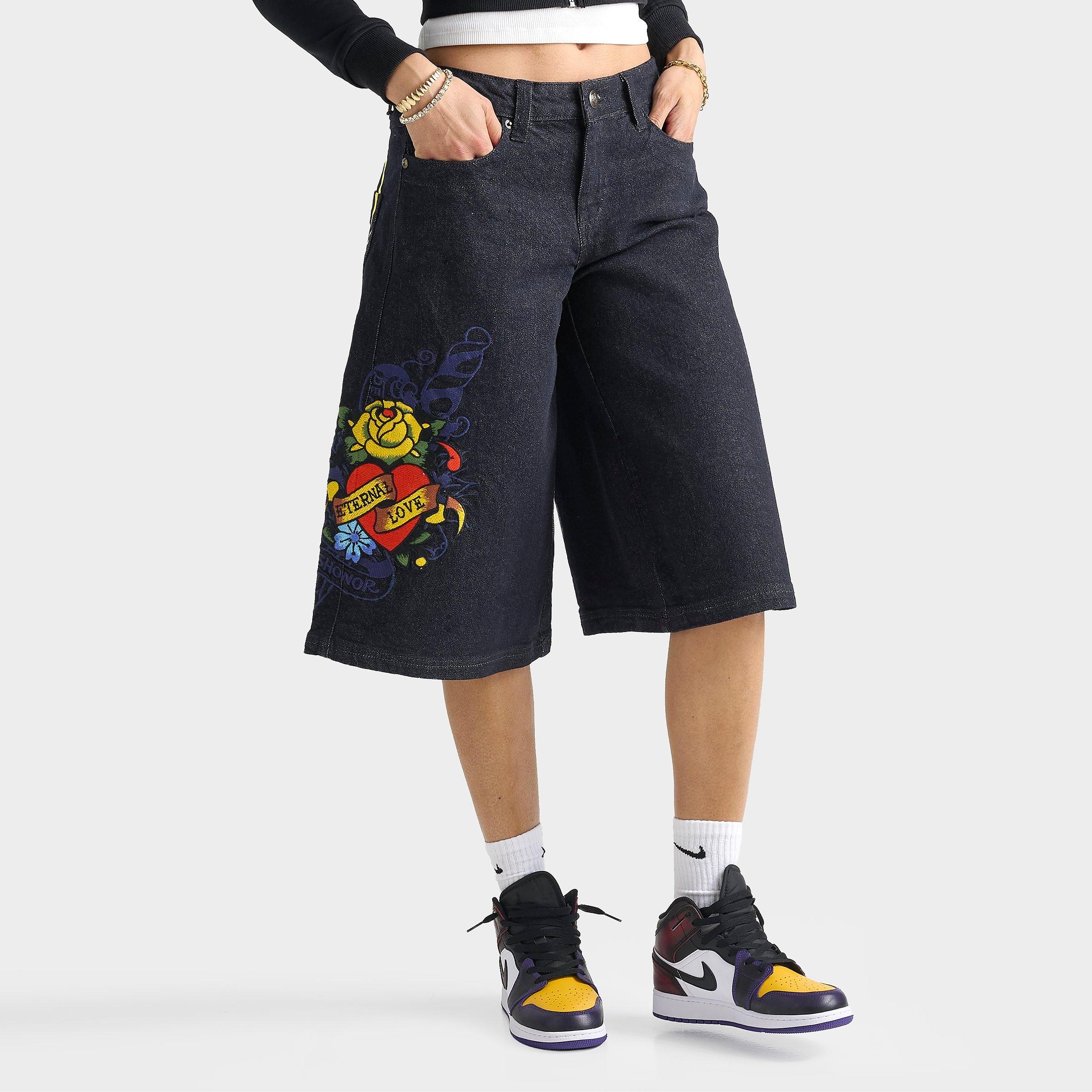 Women's Ed Hardy Eternal Love Long Denim Jorts | JD Sports