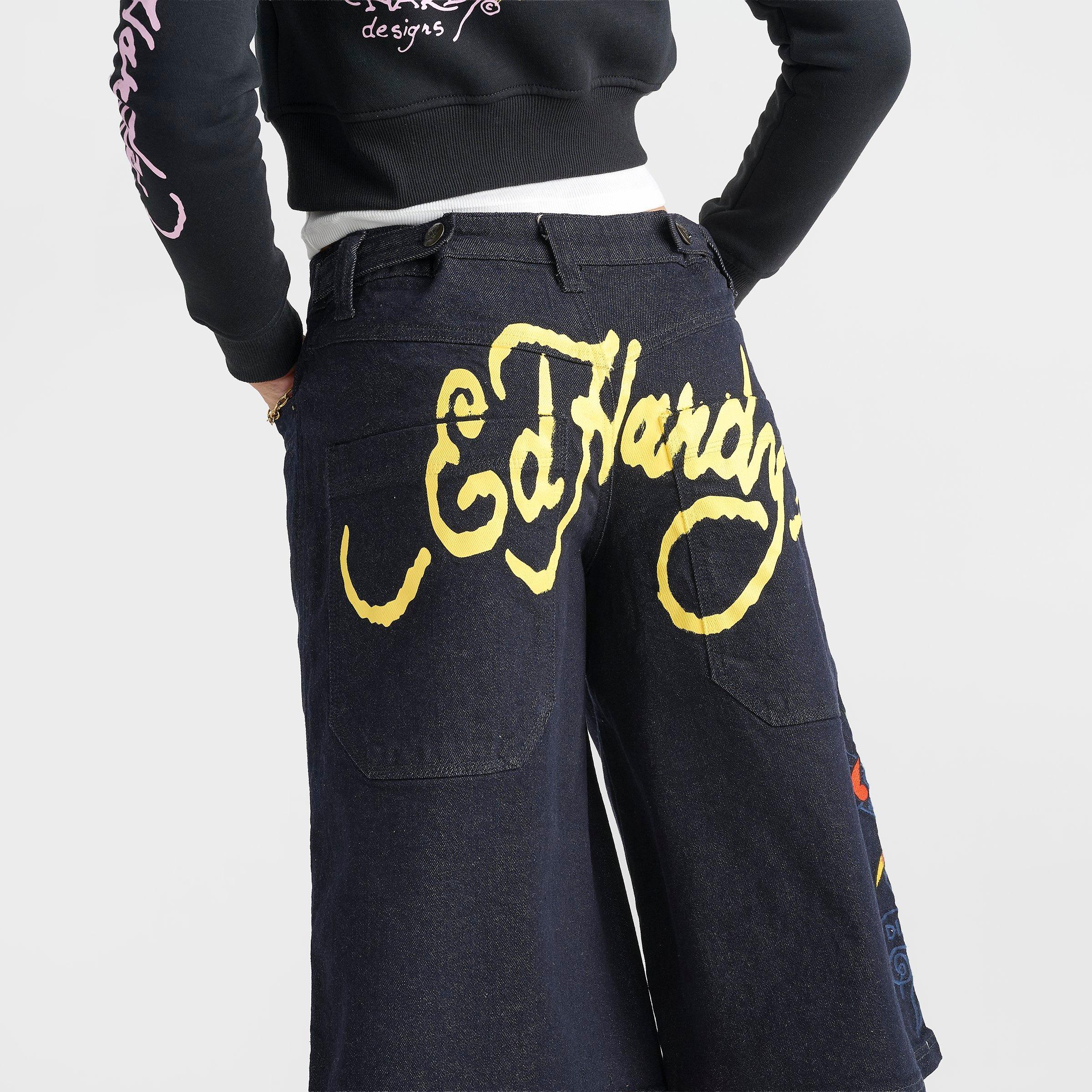 Women's Ed Hardy Eternal Love Long Denim Jorts