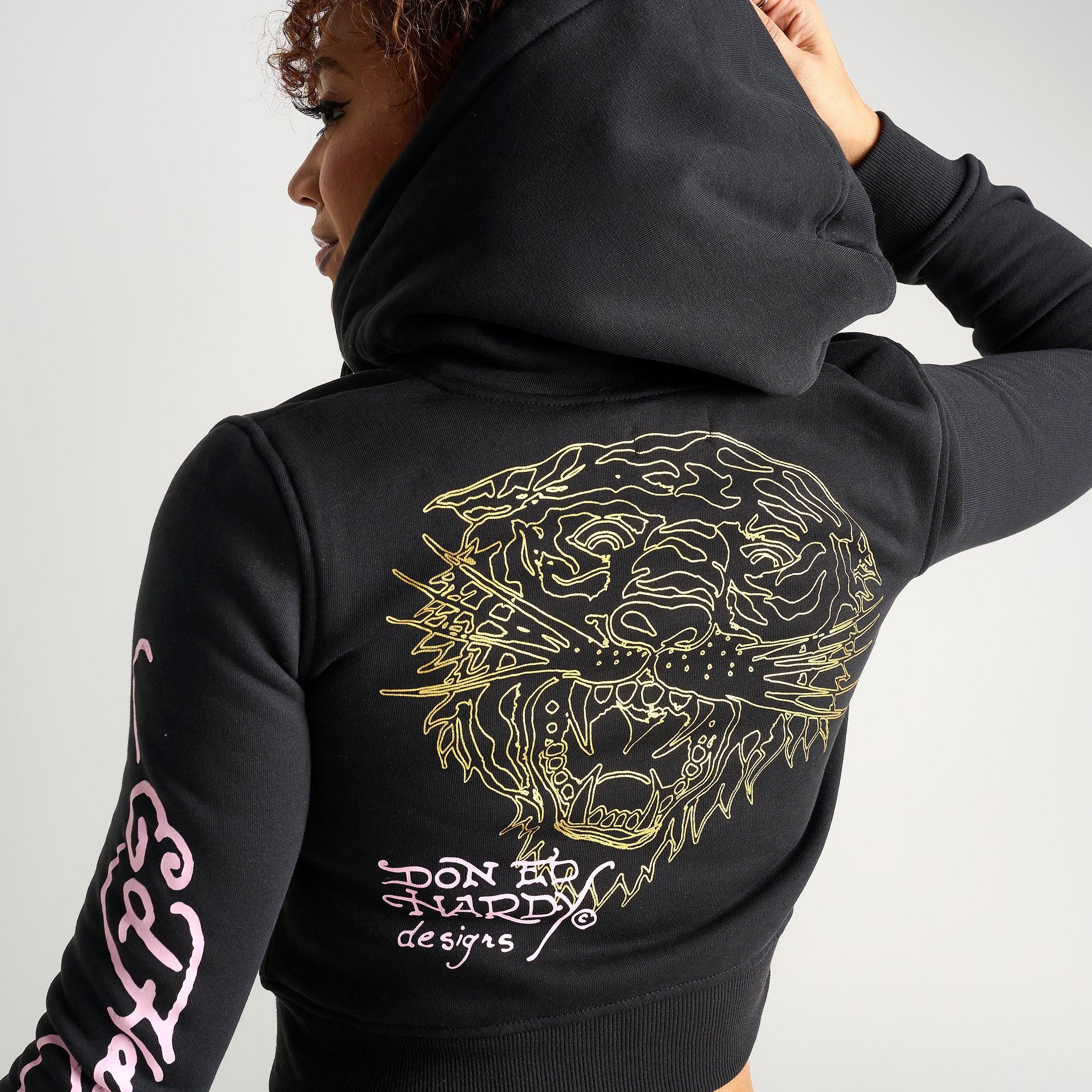 Women's Ed Hardy Mountain Tiger Fleece Full-Zip Hoodie