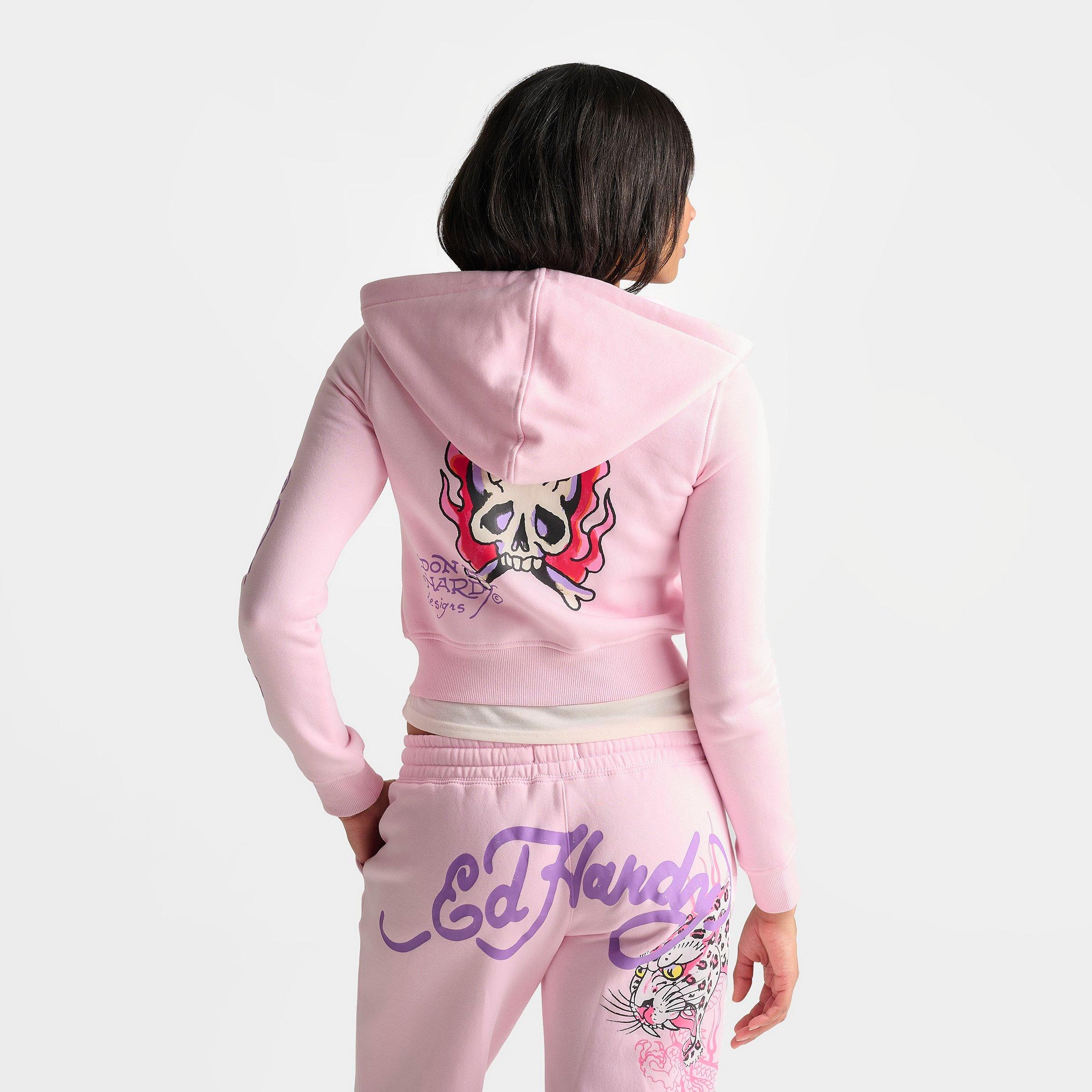 Women's Ed Hardy Leopard Full-Zip Fleece Hoodie