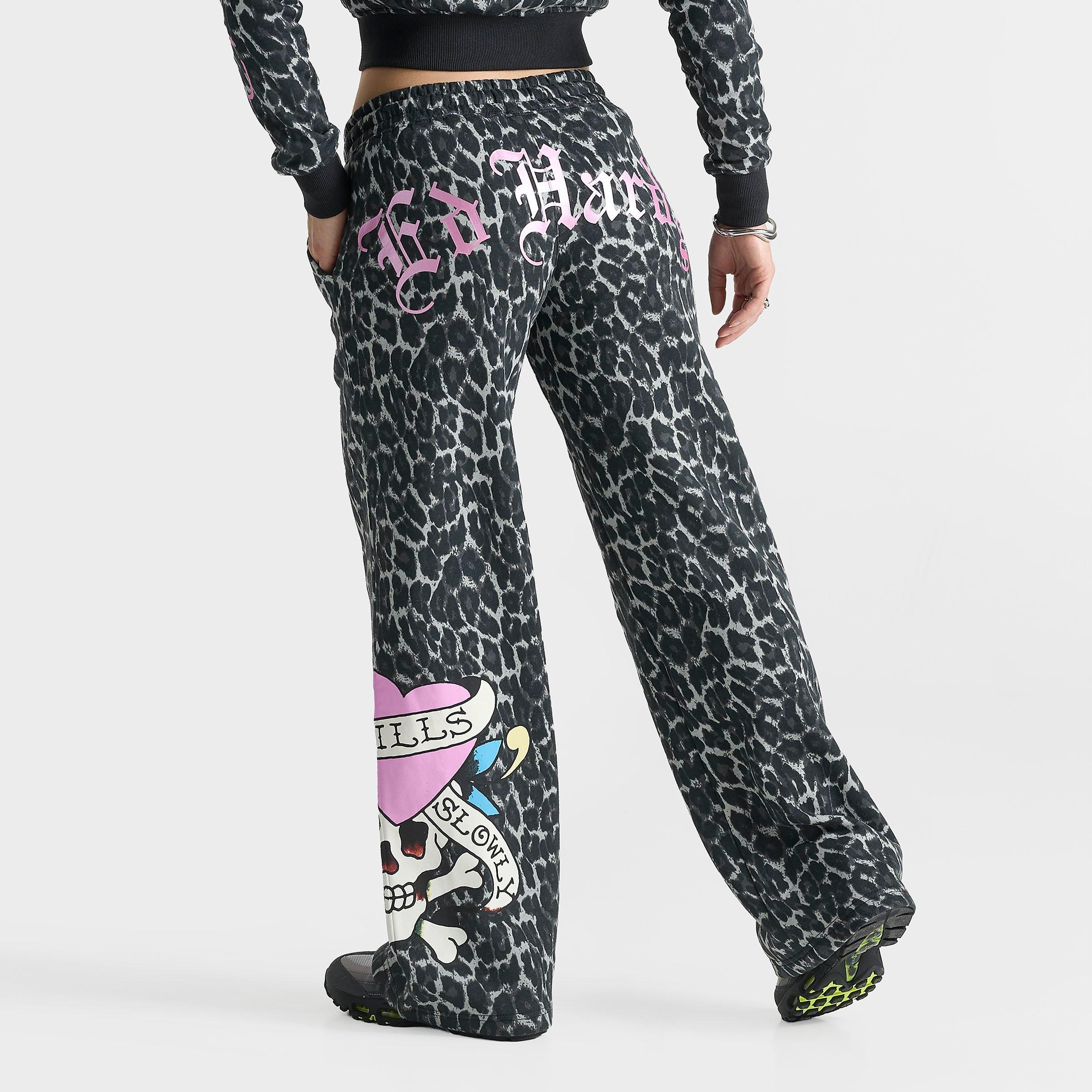 Women's Ed Hardy "Love Kills Slowly" Bootcut Fleece Jogger Pants