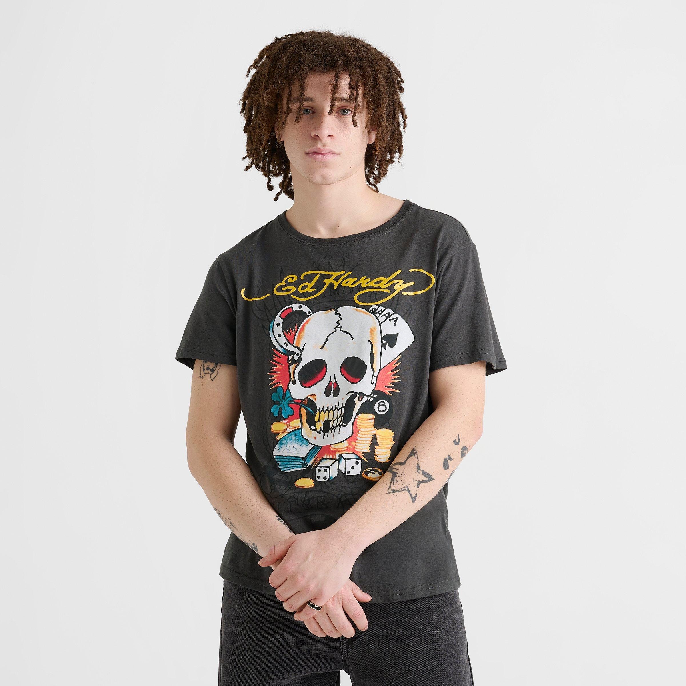 Men's Ed Hardy Ace Skull T-Shirt