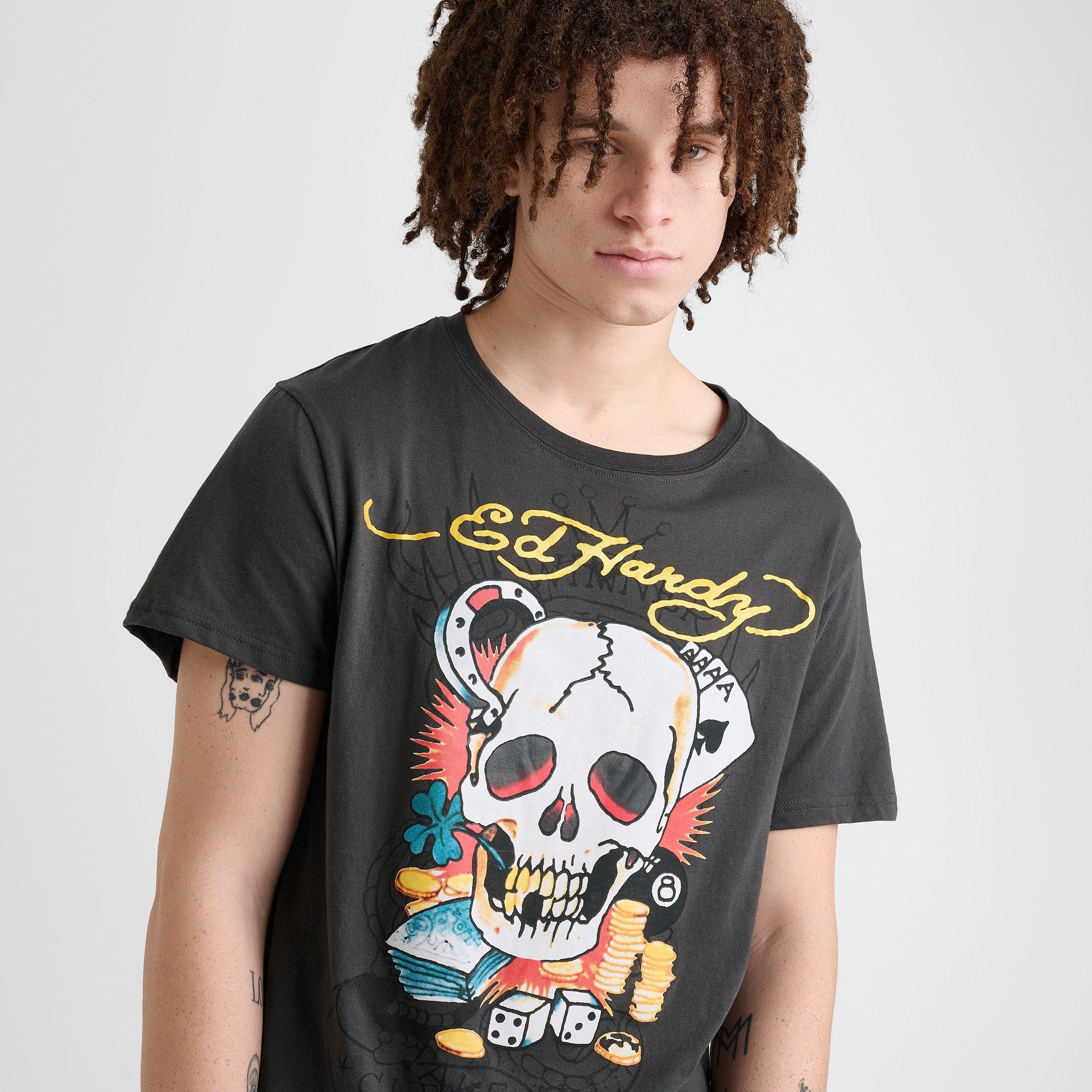 Men's Ed Hardy Ace Skull T-Shirt