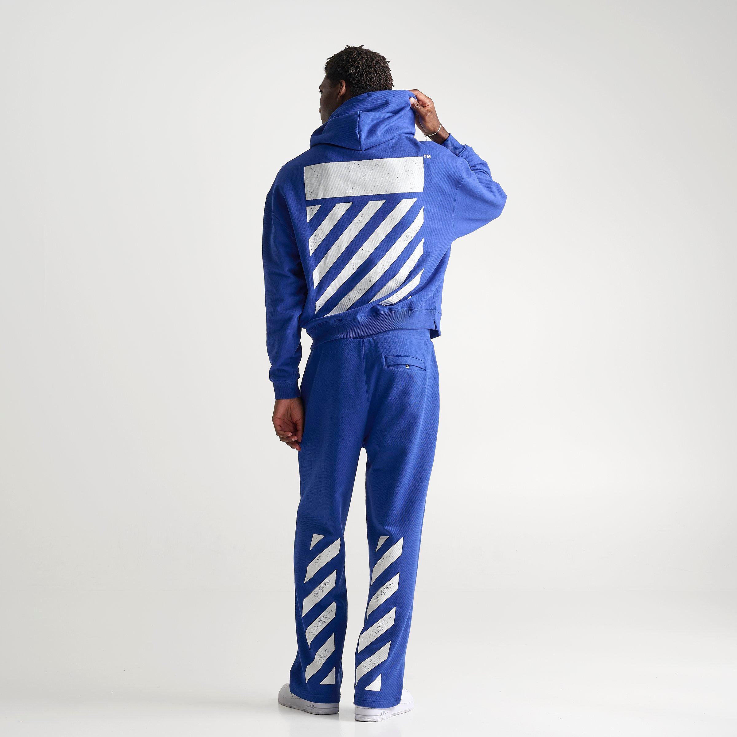 Men's L/AB c/o Off-White Diagonal Fleece Pullover Hoodie