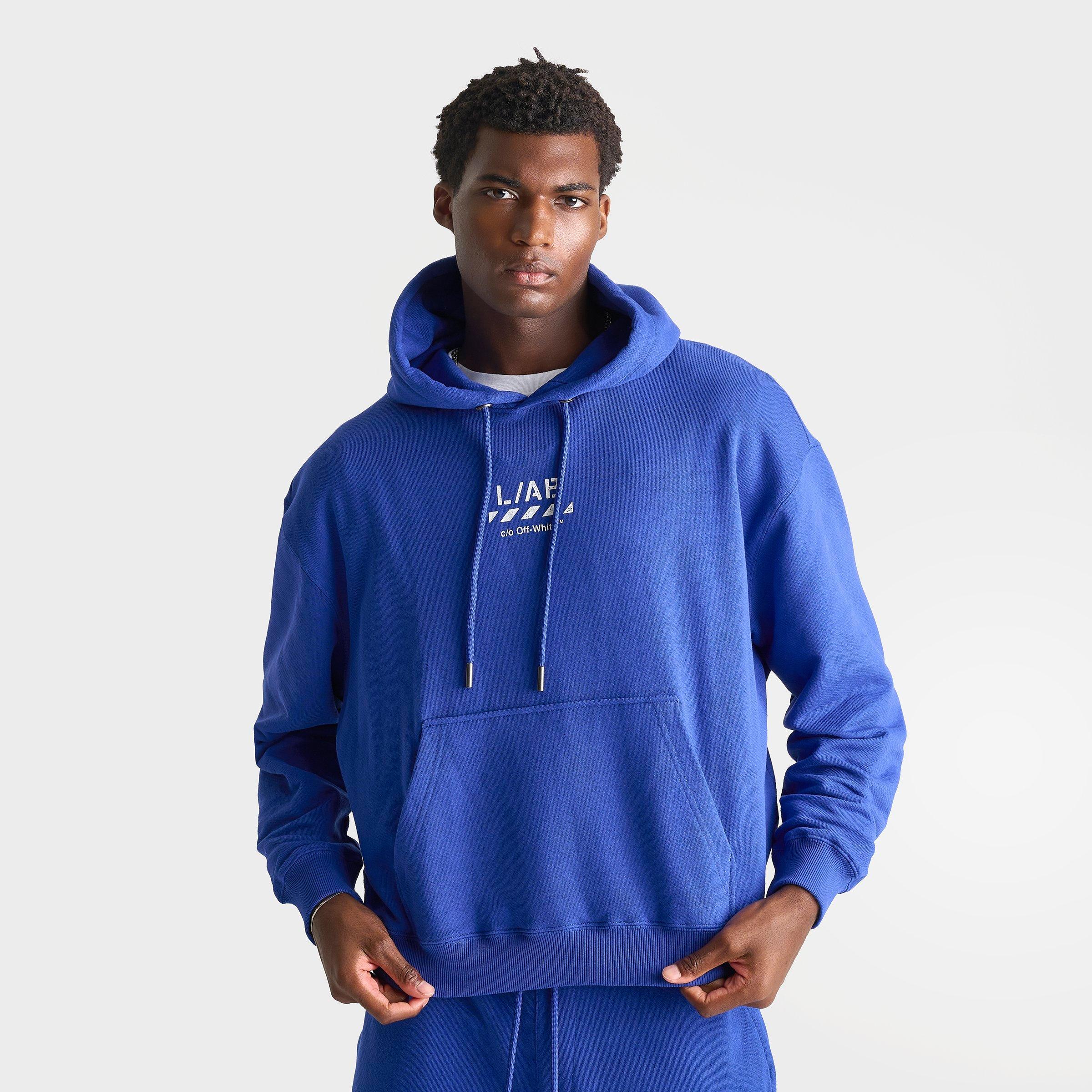 Men's L/AB c/o Off-White Diagonal Fleece Pullover Hoodie