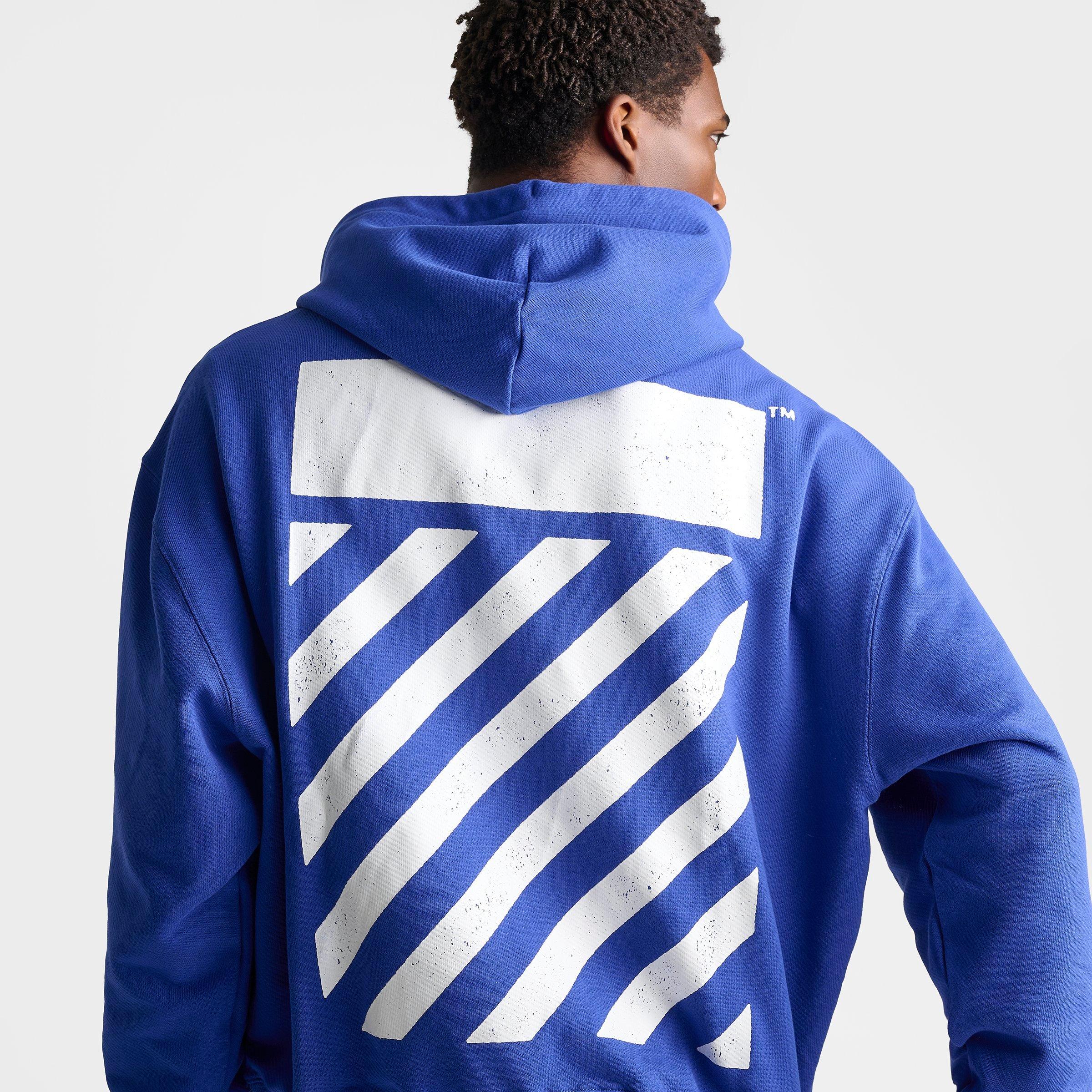 Men's L/AB c/o Off-White Diagonal Fleece Pullover Hoodie