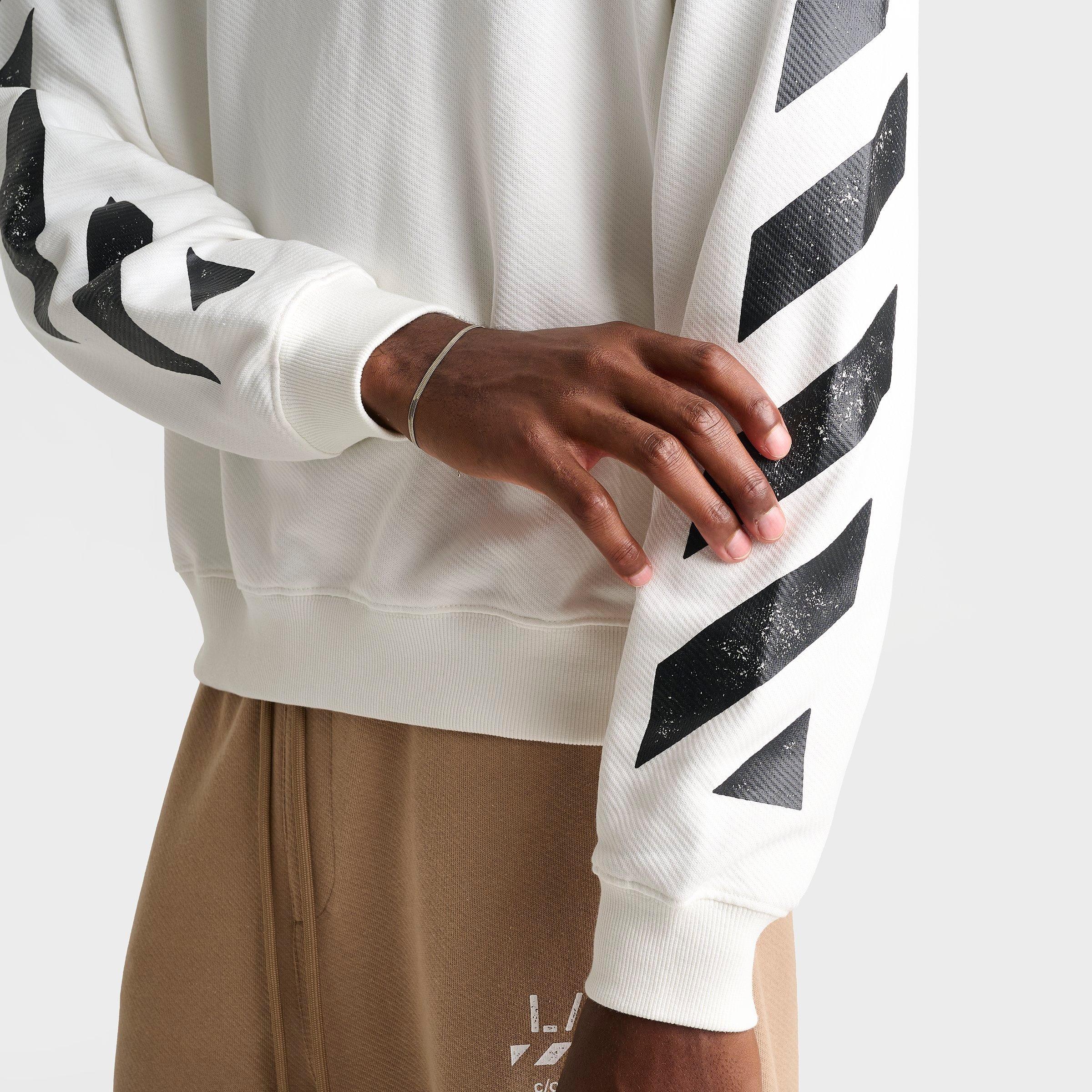 Men's L/AB c/o Off-White Diagonal Fleece Crewneck Sweatshirt