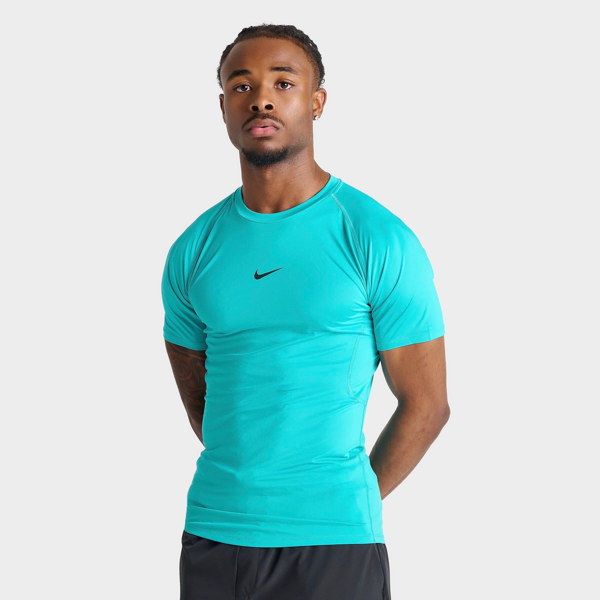 ★Nike★ Dry Fit UV High Waist Short Sleeve Fitness Top M Bl Men's Nike Pro Dri-FIT Tight Short-Sleeve Fitness Top | JD