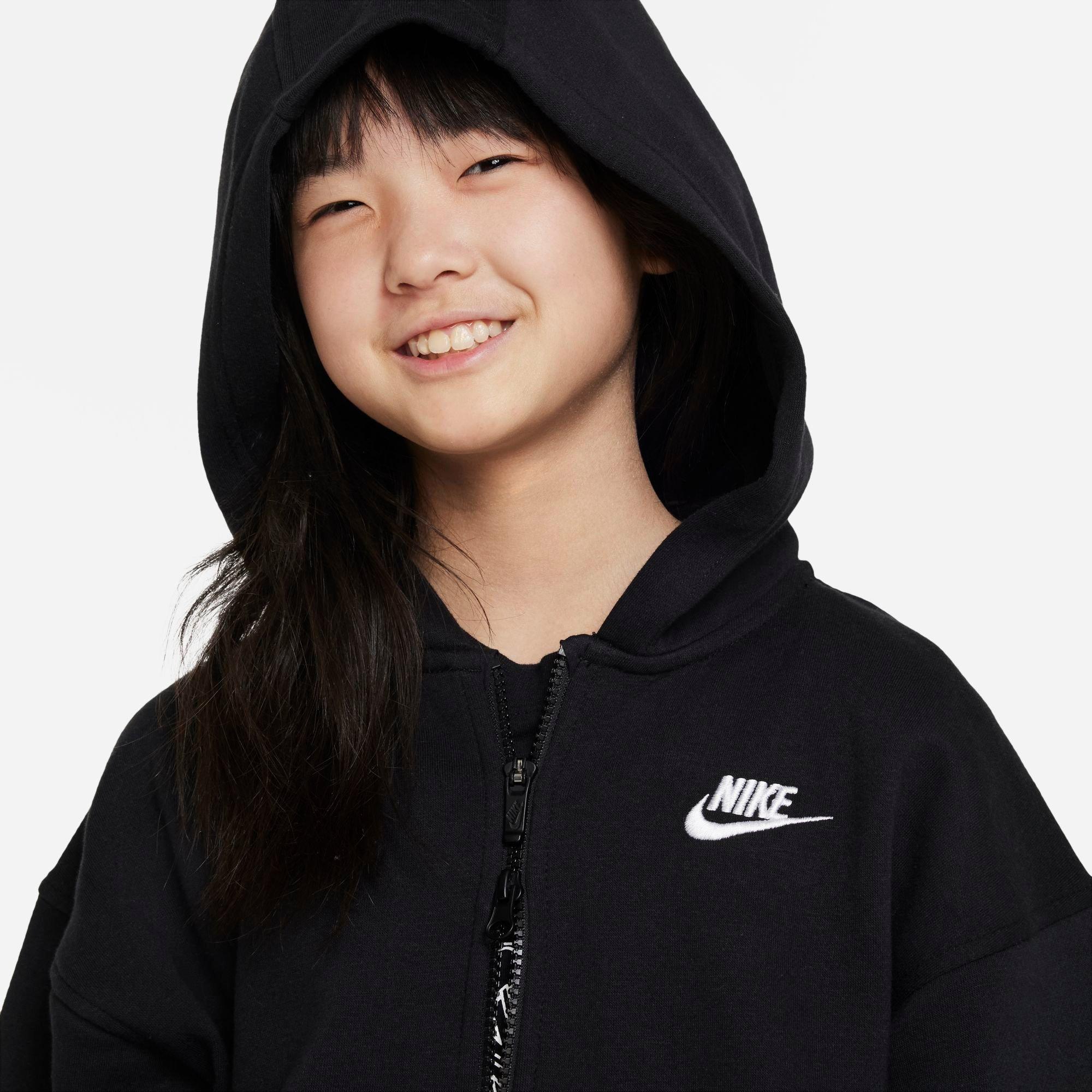 Big Kids' Nike Sportswear Club Fleece Oversized Full-Zip Hoodie