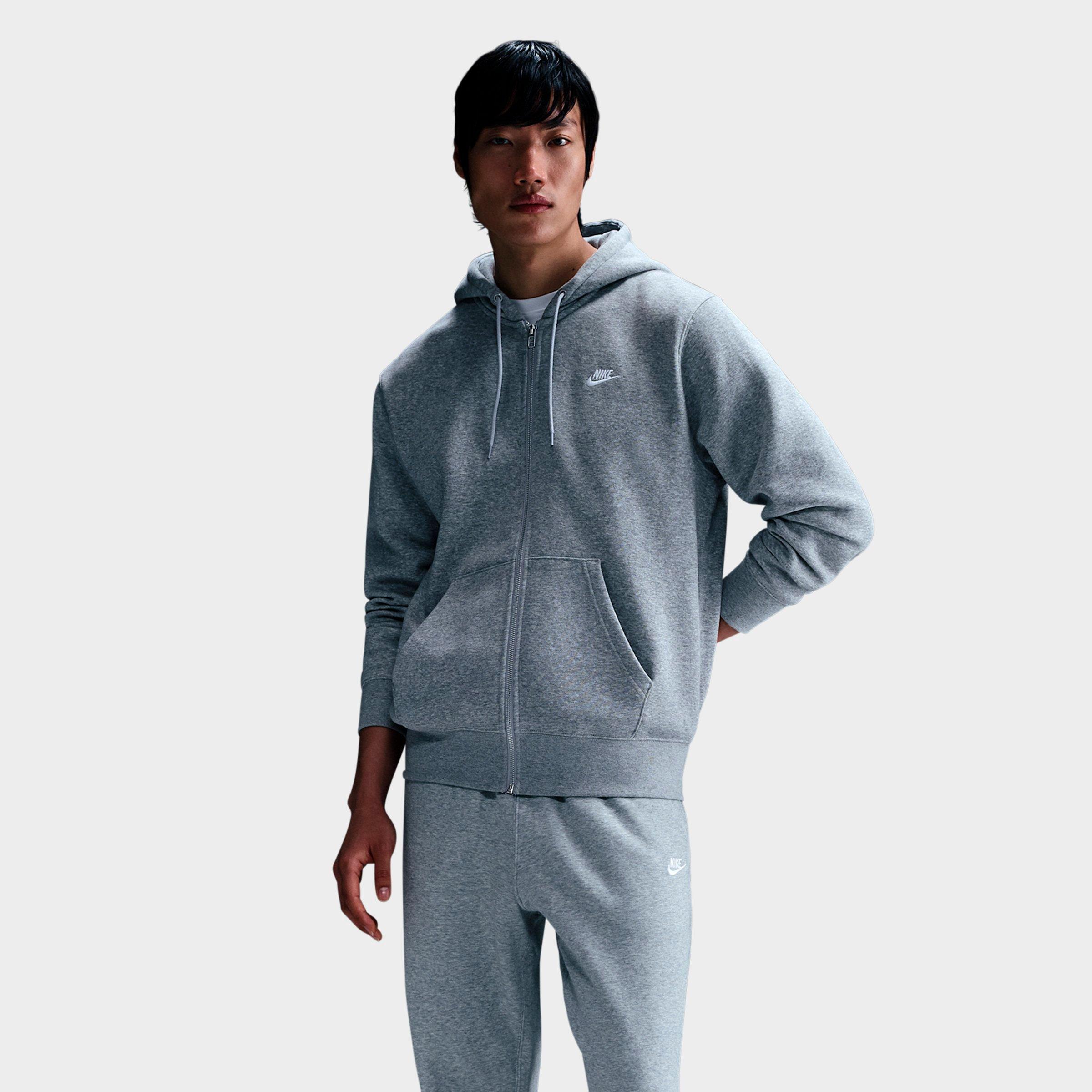 Men's Nike Club Fleece Embroidered Premium Full-Zip Hoodie | JD Sports