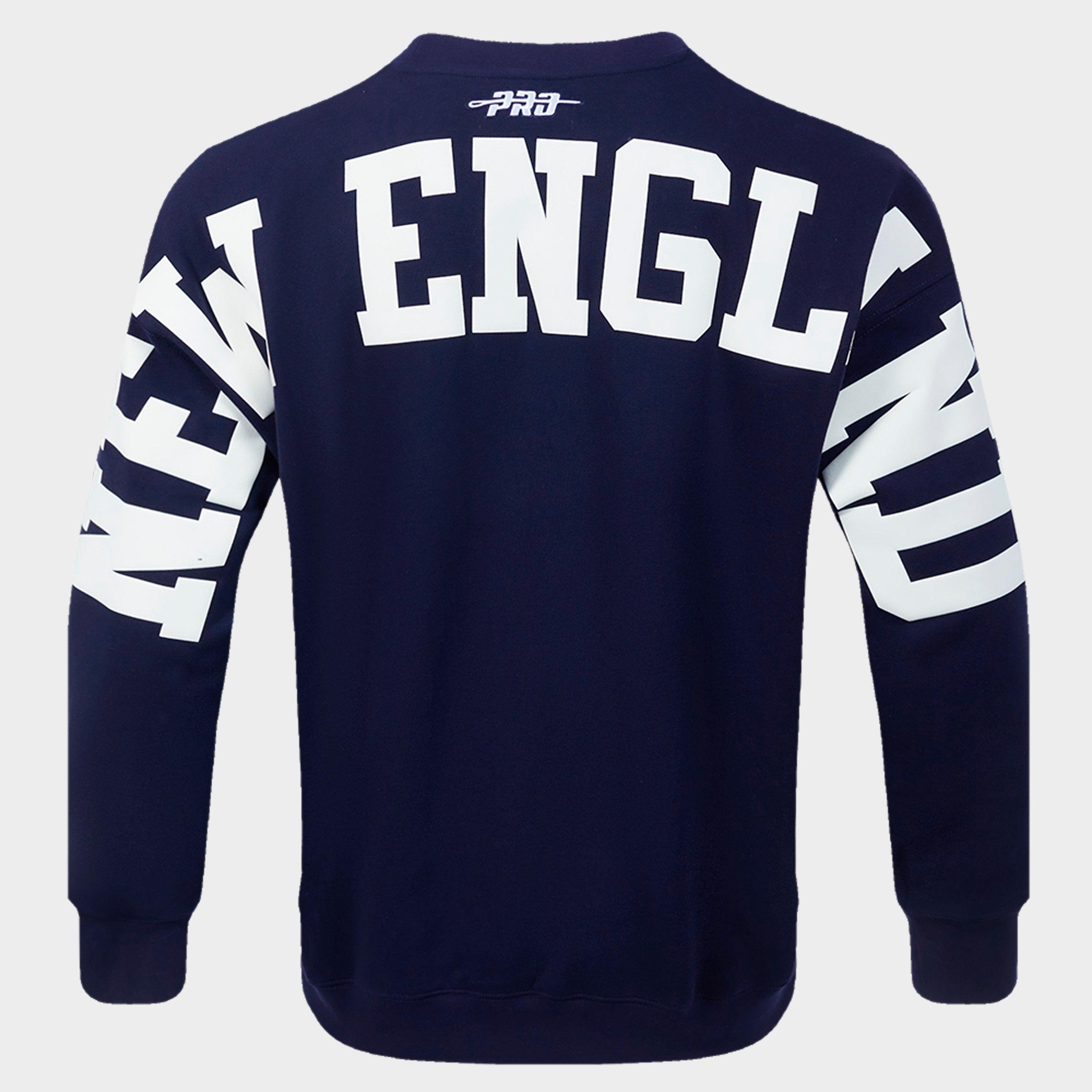Men's Pro Standard New England Patriots NFL Wingspan Fleece Crewneck Sweatshirt