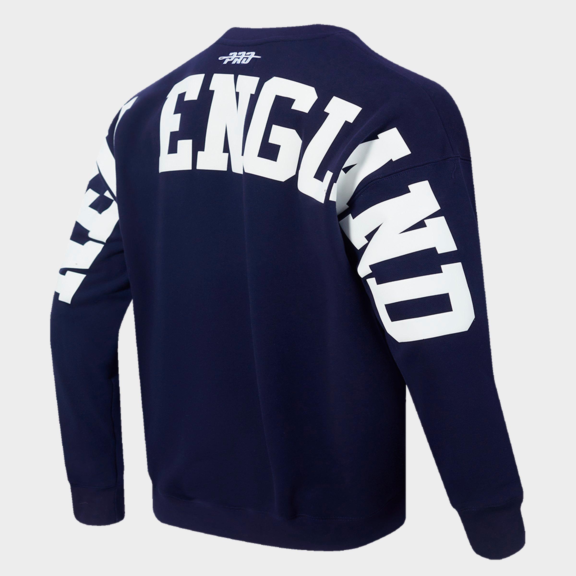 Men's Pro Standard New England Patriots NFL Wingspan Fleece Crewneck Sweatshirt