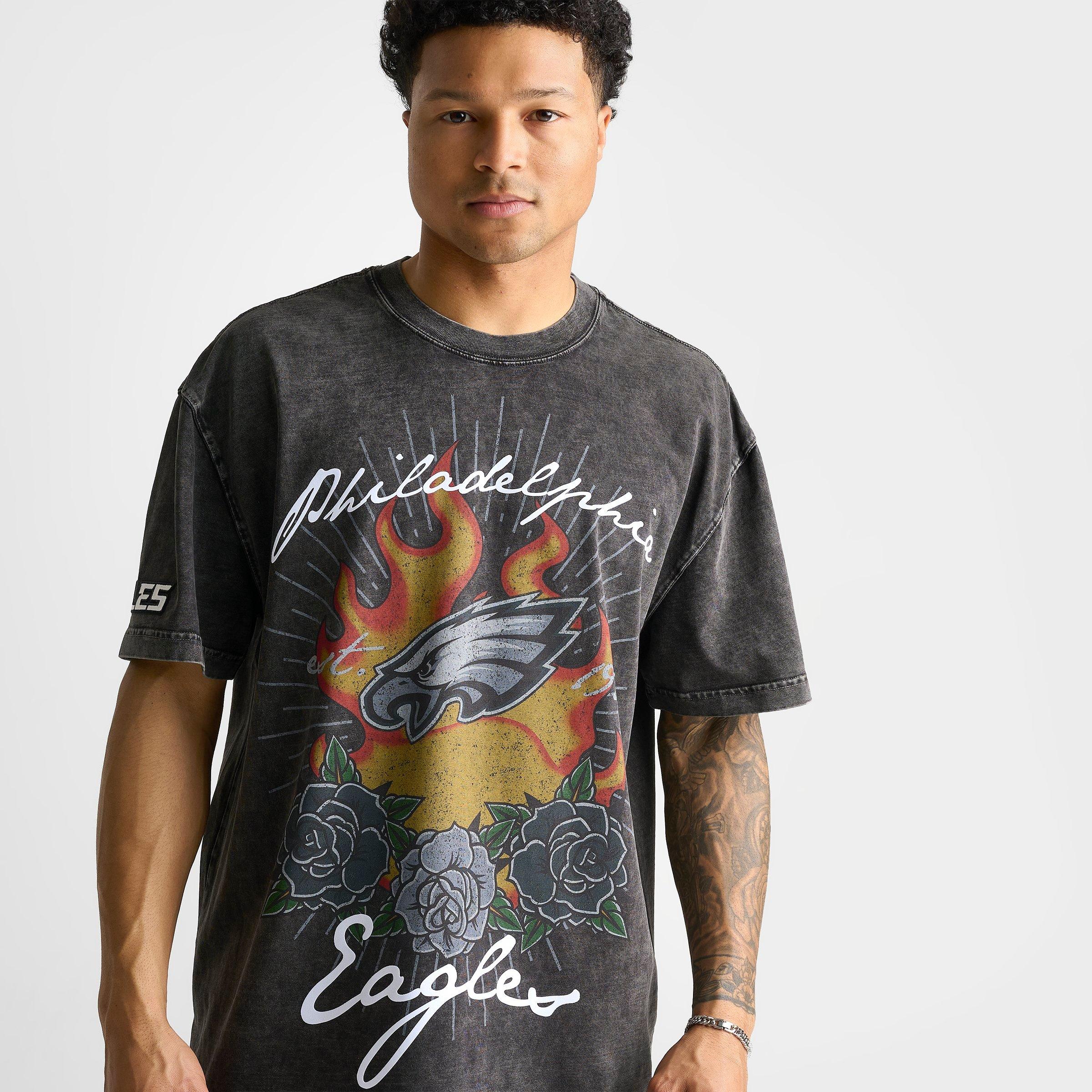 Men's Pro Standard Philadelphia Eagles NFL Fire And Roses Graphic T-Shirt