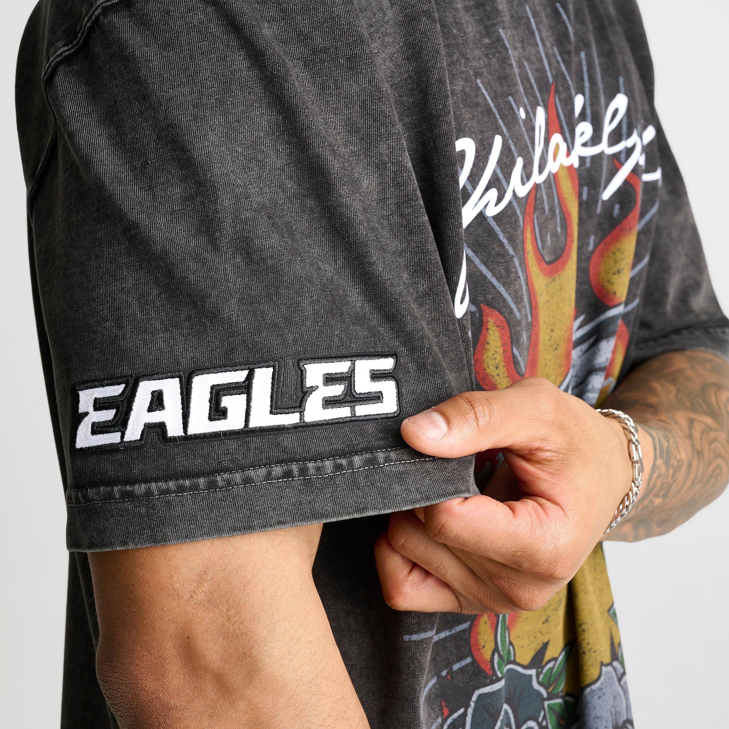 Men's Pro Standard Philadelphia Eagles NFL Fire And Roses Graphic T-Shirt