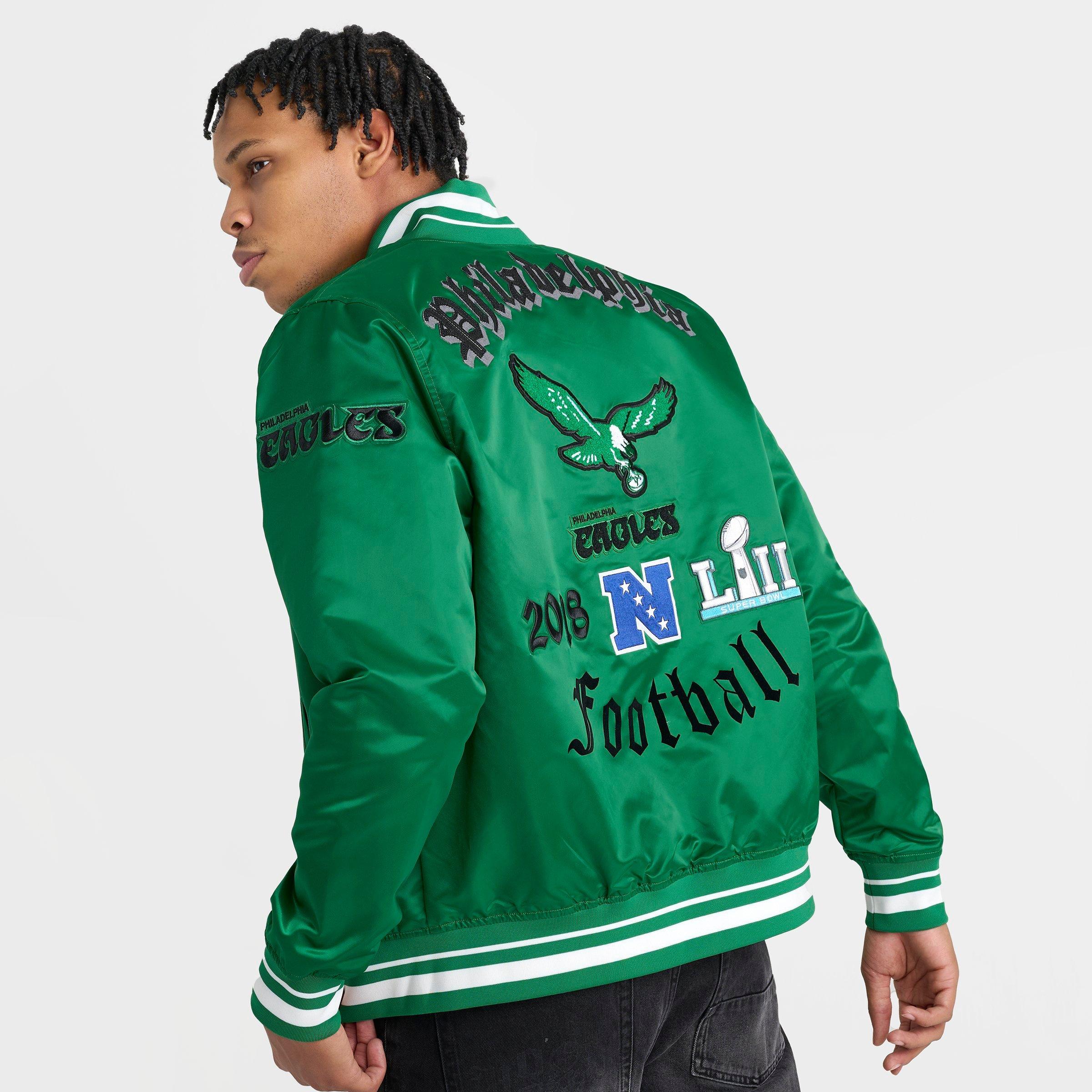 Men's Pro Standard Philadelphia Eagles NFL Old English Satin Jacket
