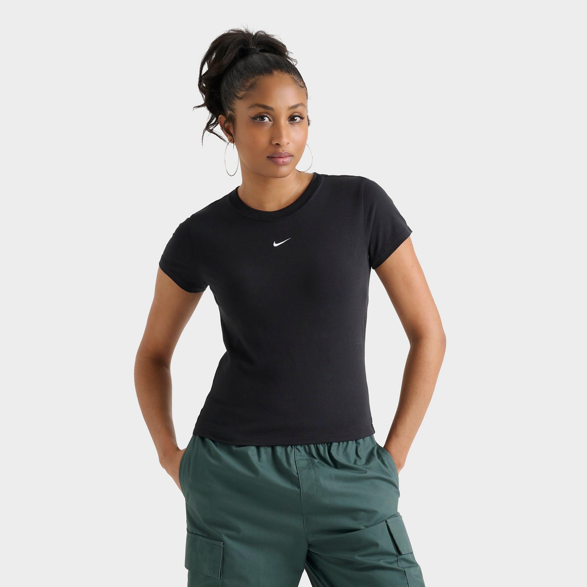 NIKE/ナイキ チルニット バックオープン BLACK Mサイズ Women's Nike Sportswear Chill Knit Mod Crop T-Shirt | JD Sports