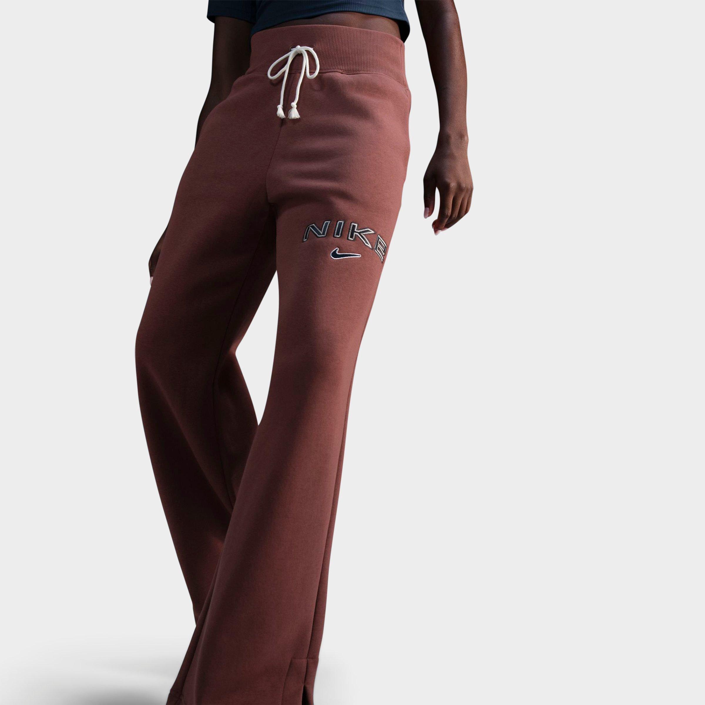 ★★Nike★★ Sportswear Velour High Rise Wide Pants W Fossil Nike Women's Sportswear Velour High-Rise Wide-Leg Pants