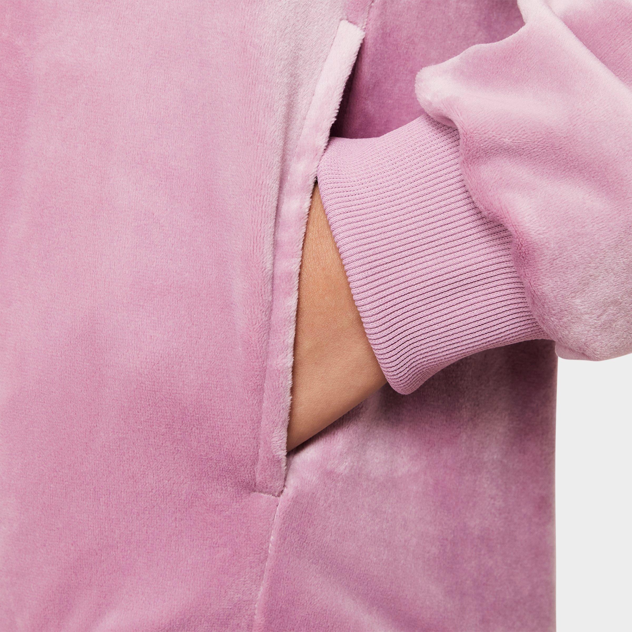 Girls' Big Kids' Nike Sportswear Velour Pullover Hoodie