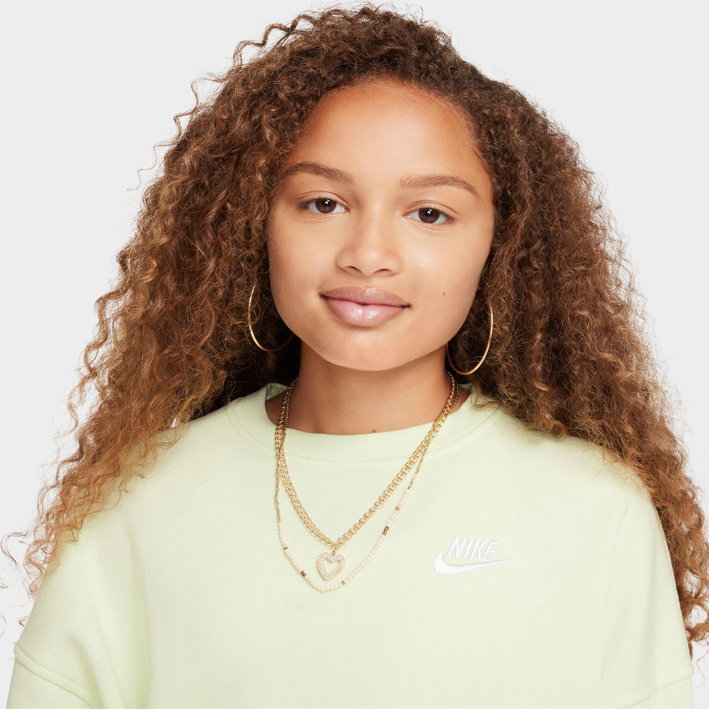 Girls' Big Kids' Nike Sportswear Club Fleece Boxy Crewneck Sweatshirt