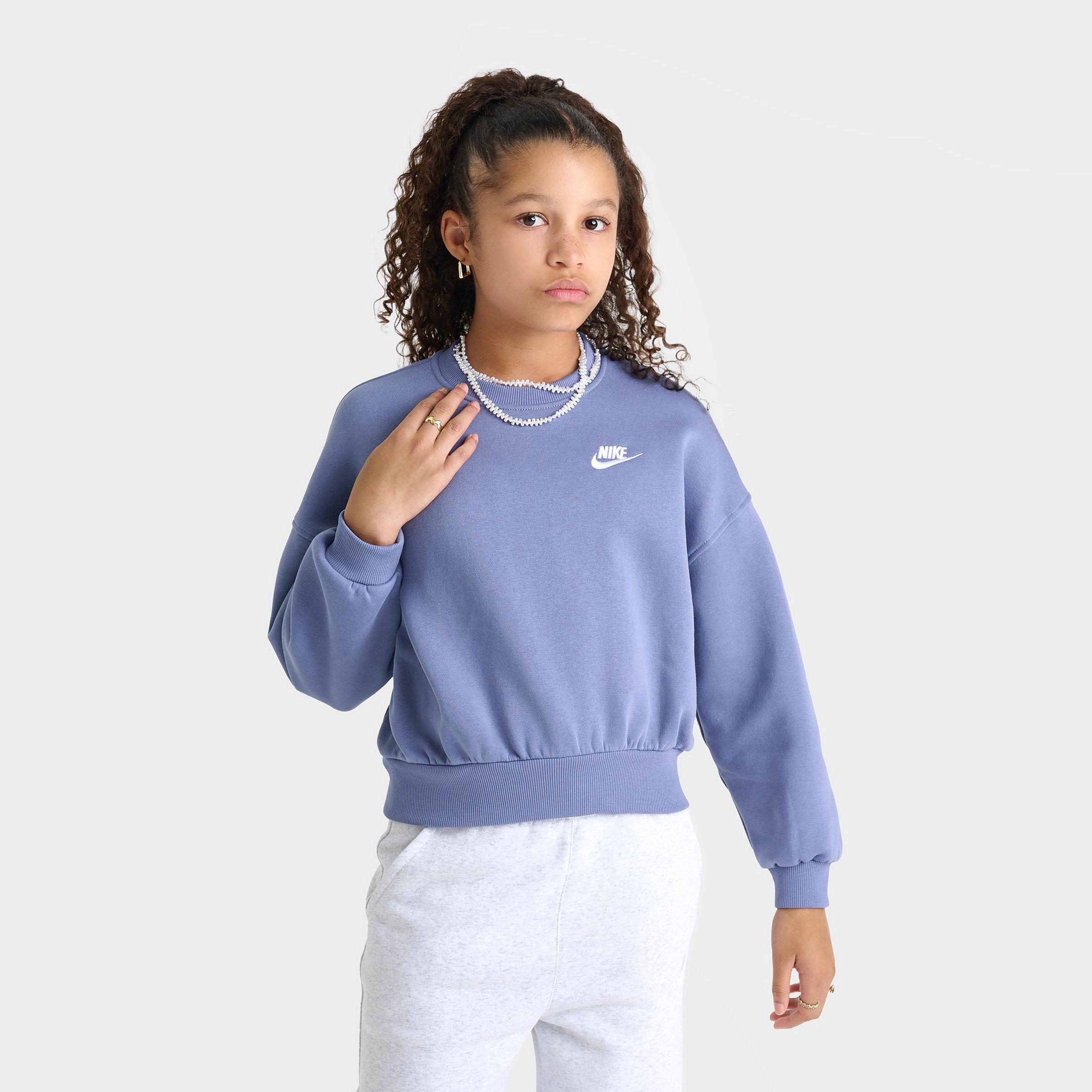 Girls' Big Kids' Nike Sportswear Club Fleece Boxy Crewneck Sweatshirt
