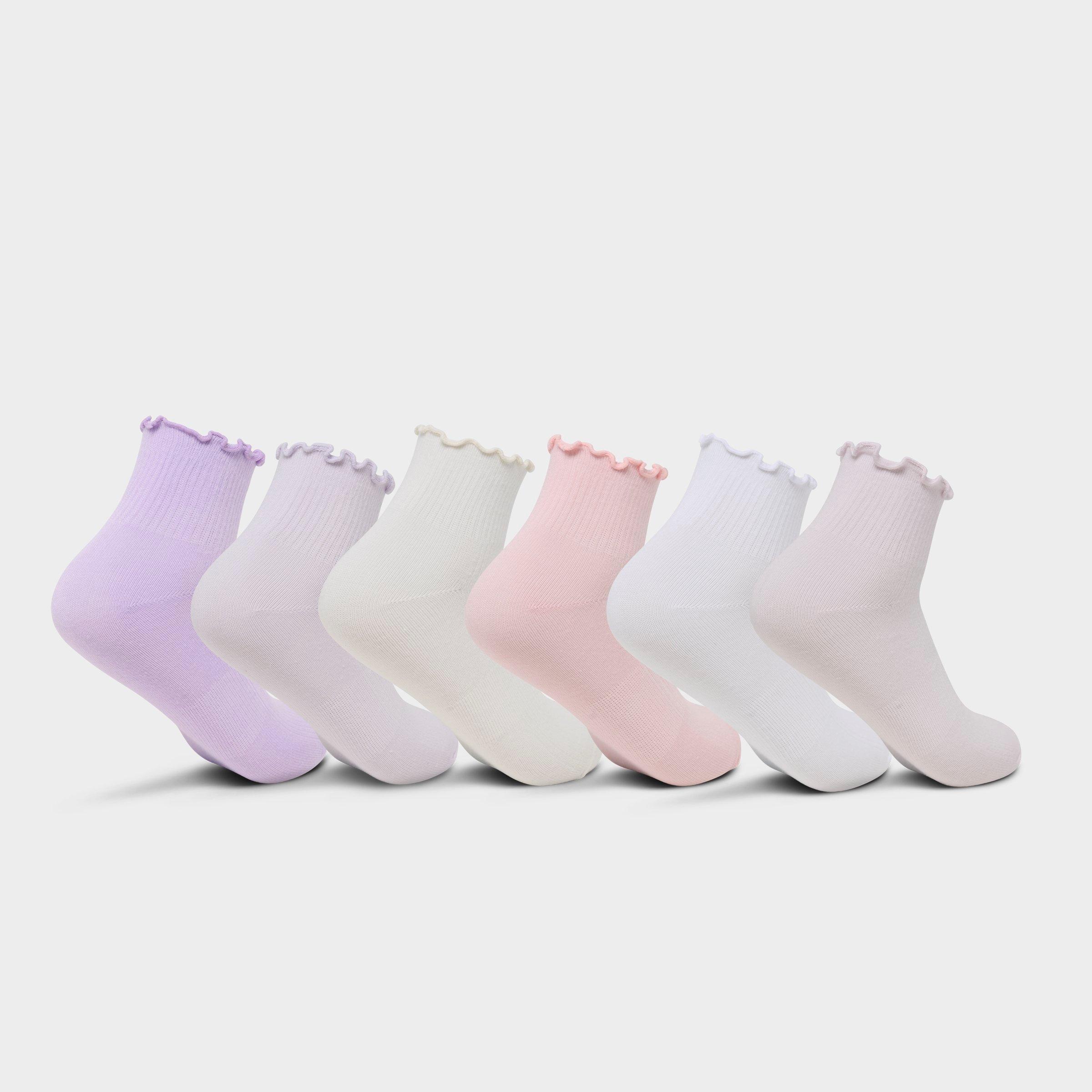 Girls' Jordan Lettuce Edge Ankle Socks (6-Pack)