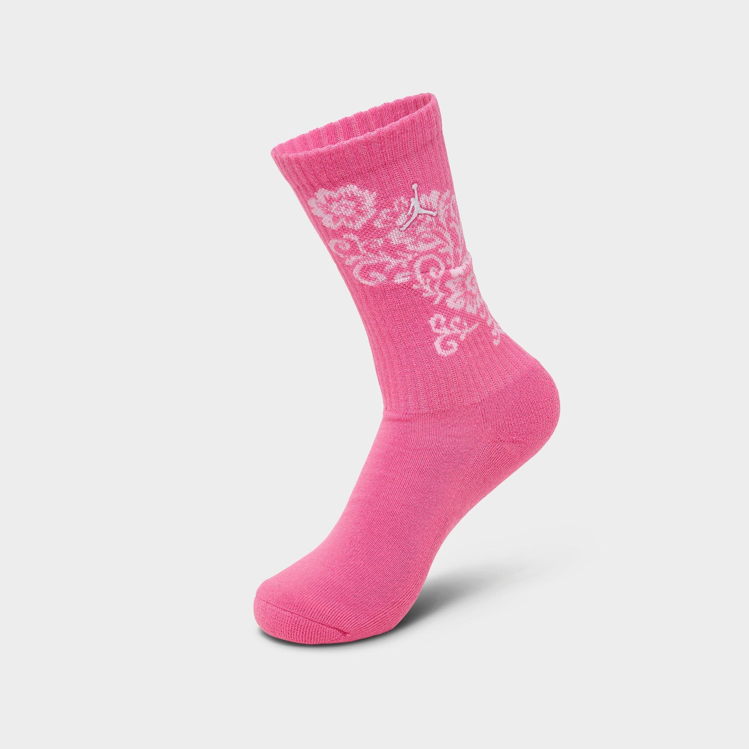 Girls' Big Kids' Jordan Floral Crew Socks (3-Pack)