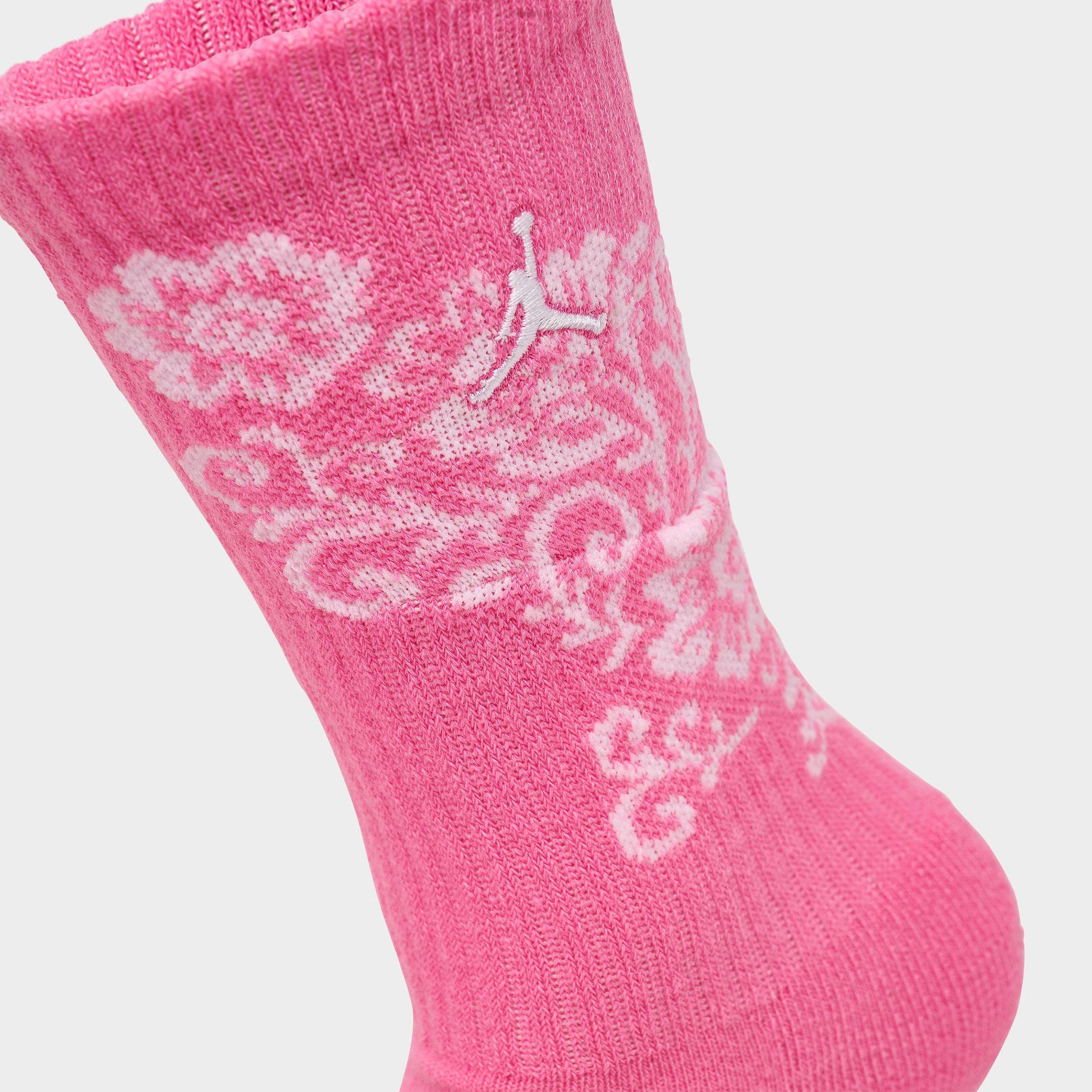 Girls' Big Kids' Jordan Floral Crew Socks (3-Pack)