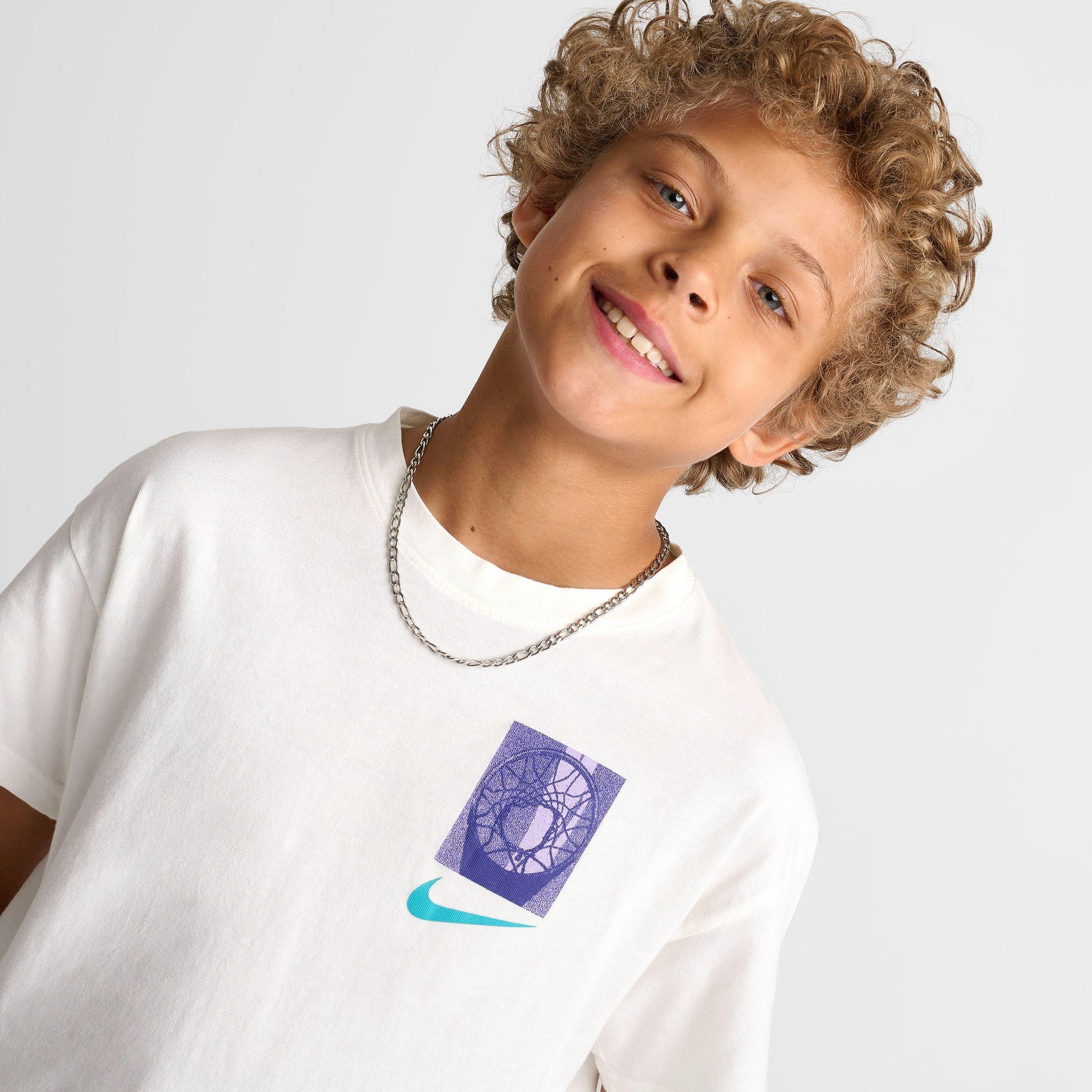 Big Kids' Nike Sportswear Basketball Squares T-Shirt