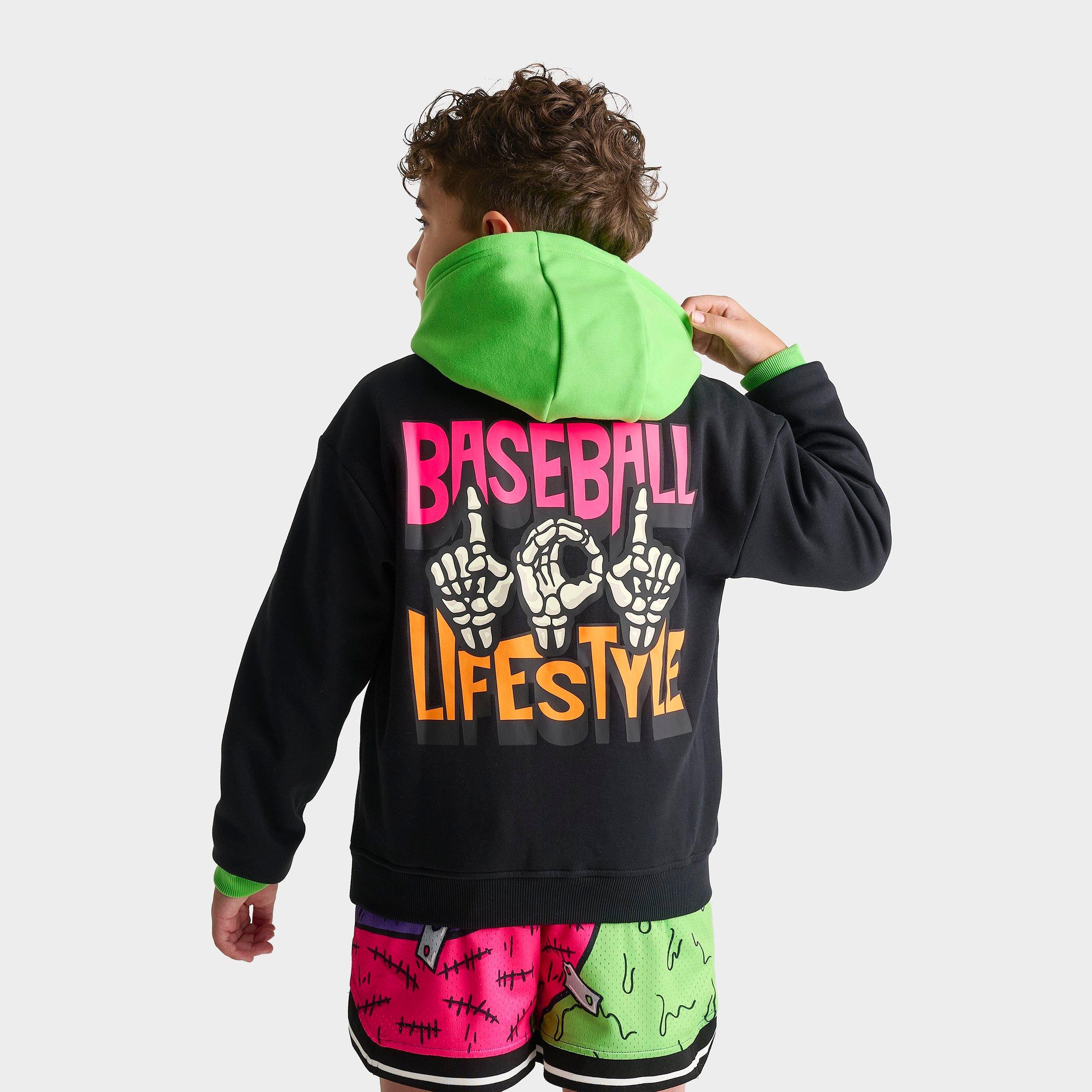 Big Kids' Baseball Lifestyle 101 Skeleton Pullover Hoodie