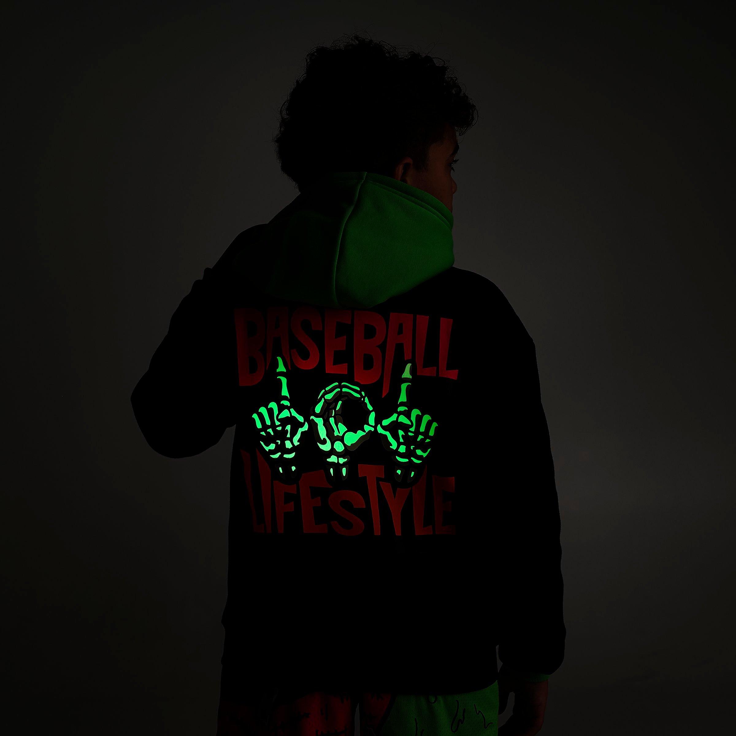 Big Kids' Baseball Lifestyle 101 Skeleton Pullover Hoodie