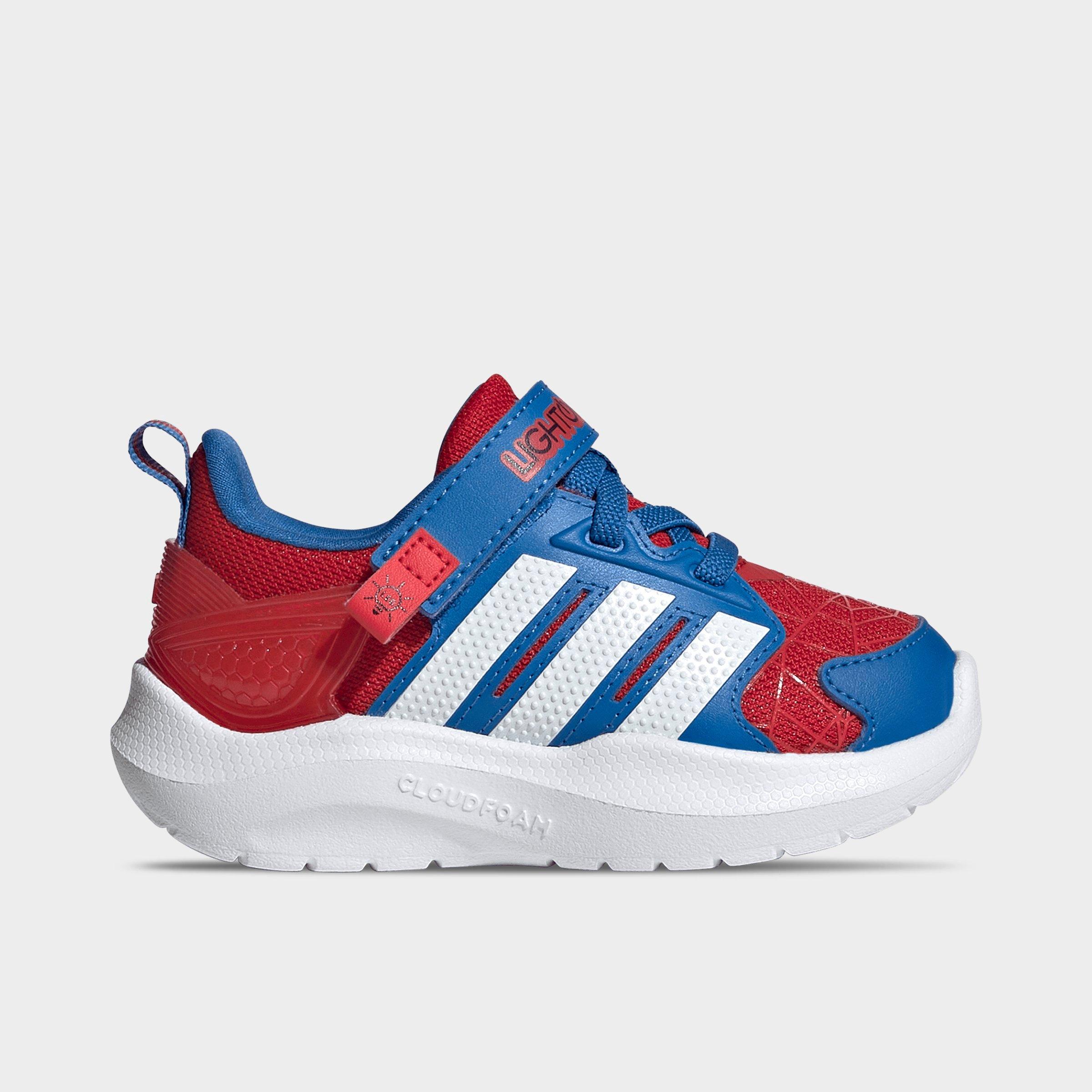 Kids' Toddler adidas x Marvel Spider-Man Lightorama Hook-And-Loop Stretch Lace Casual Shoes