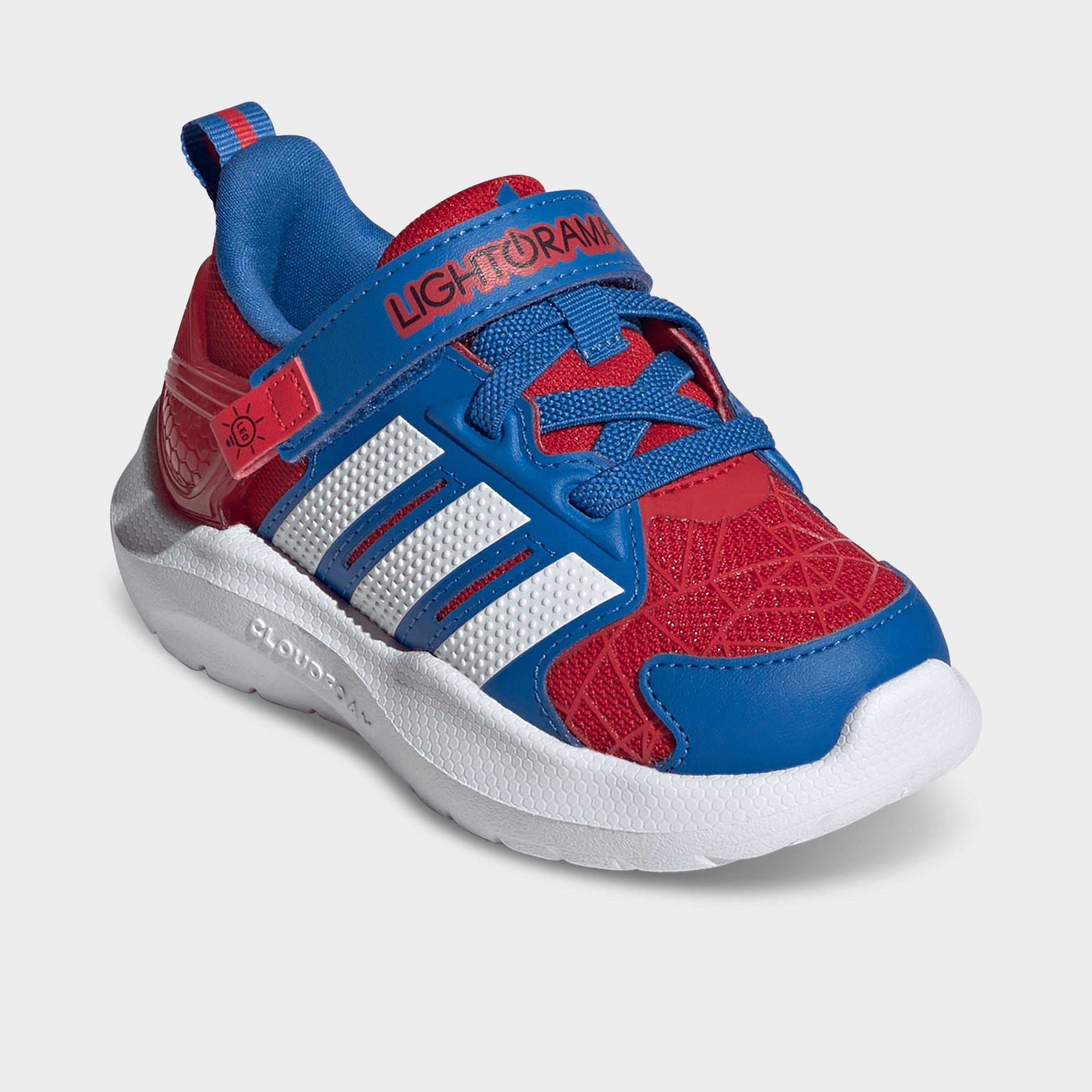 Kids' Toddler adidas x Marvel Spider-Man Lightorama Hook-And-Loop Stretch Lace Casual Shoes