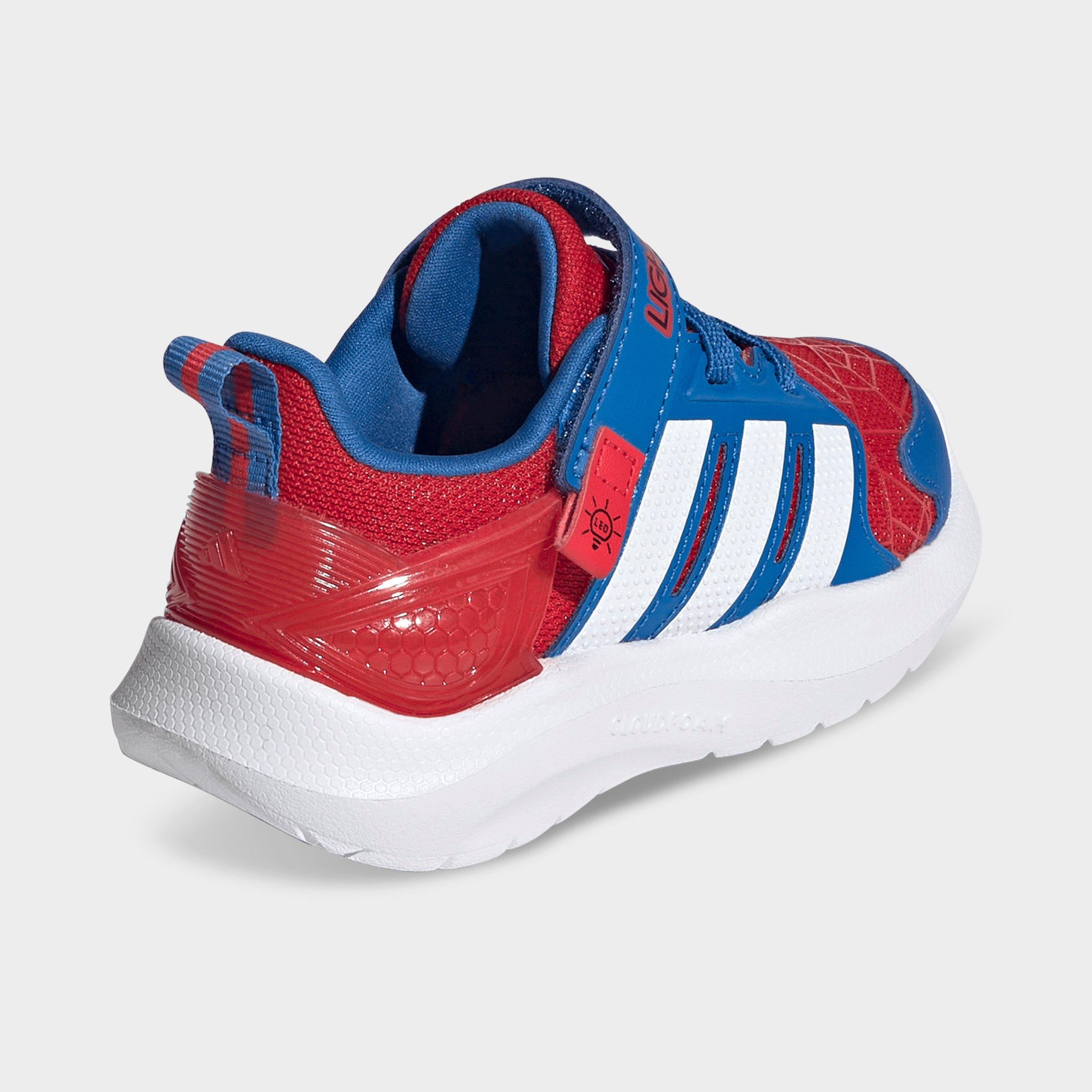 Kids' Toddler adidas x Marvel Spider-Man Lightorama Hook-And-Loop Stretch Lace Casual Shoes