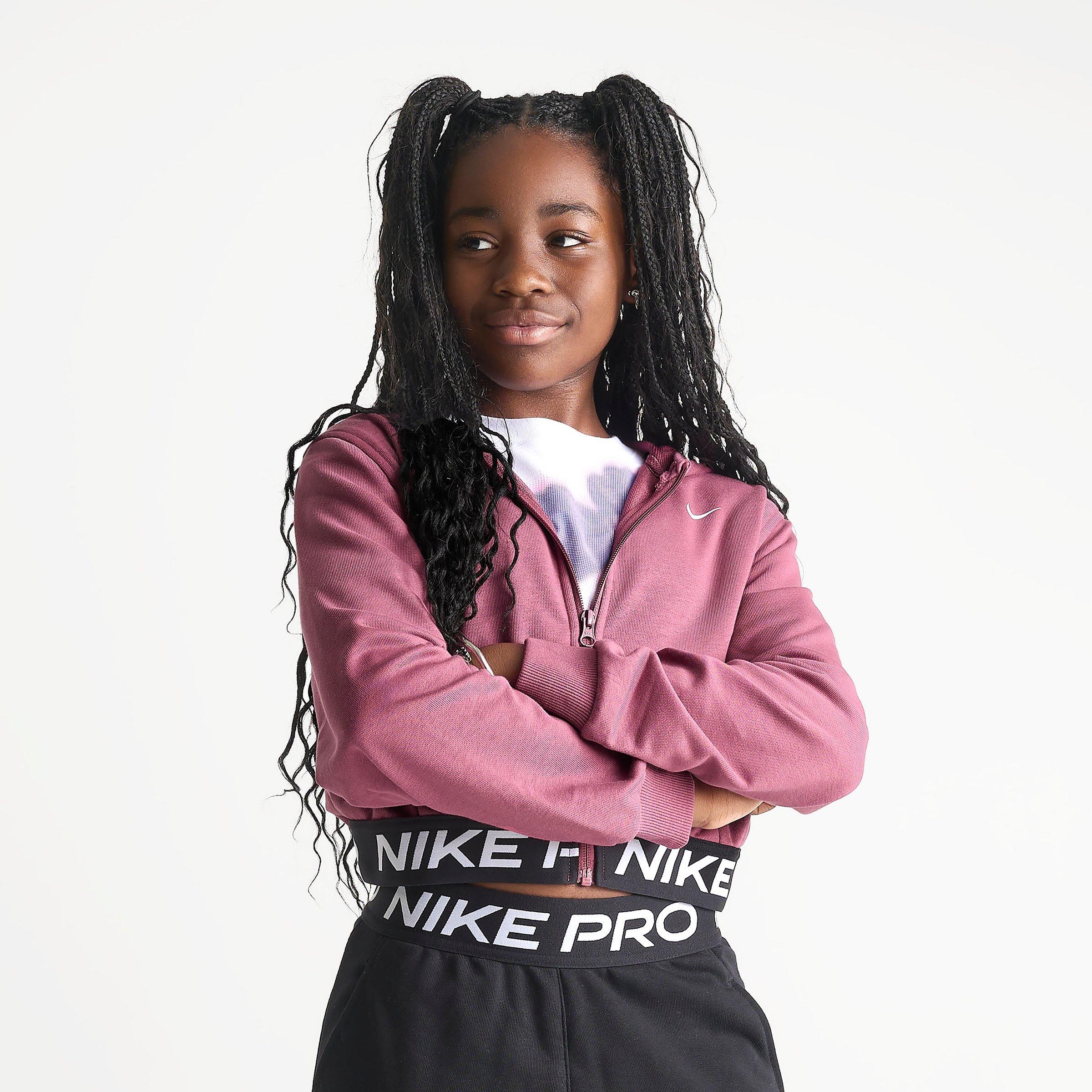 Girls' Big Kids' Nike Pro Fleece Dri-FIT Full-Zip Hoodie